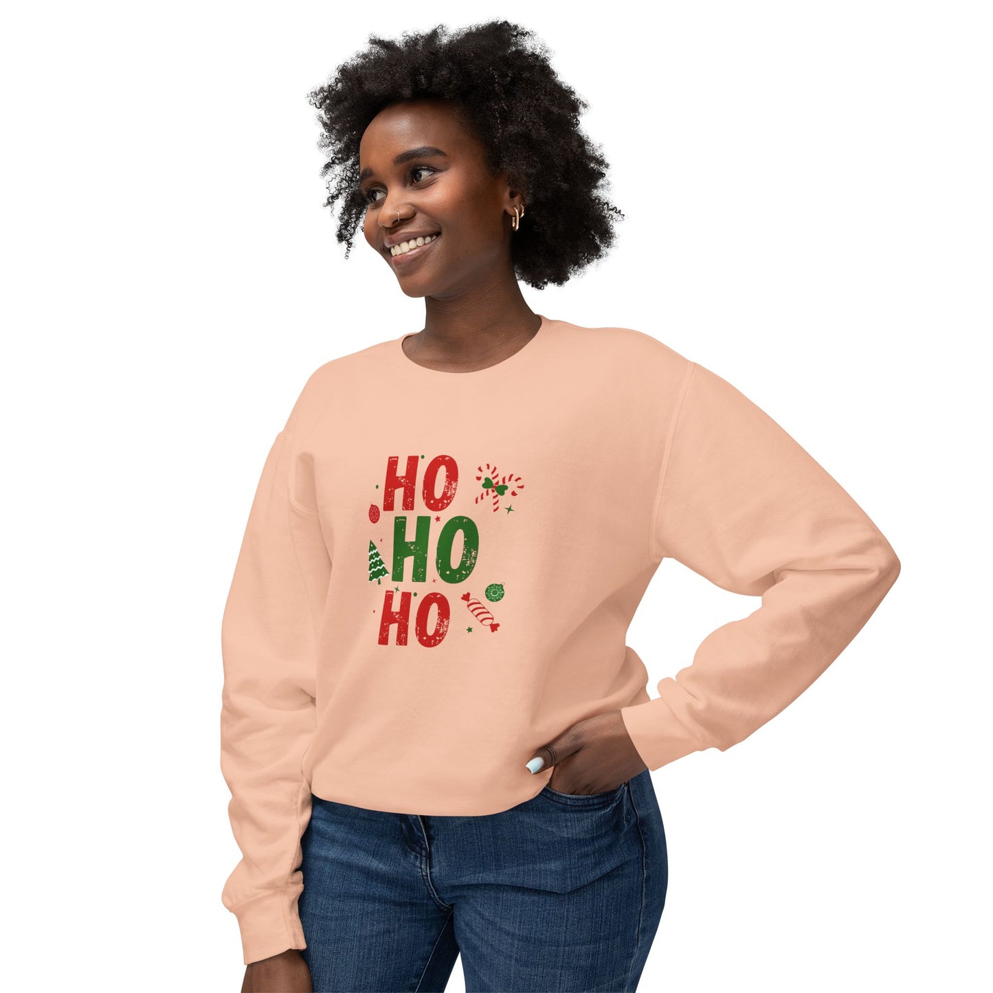Ho Ho Ho - Unisex Lightweight Crewneck Sweatshirt - 10527