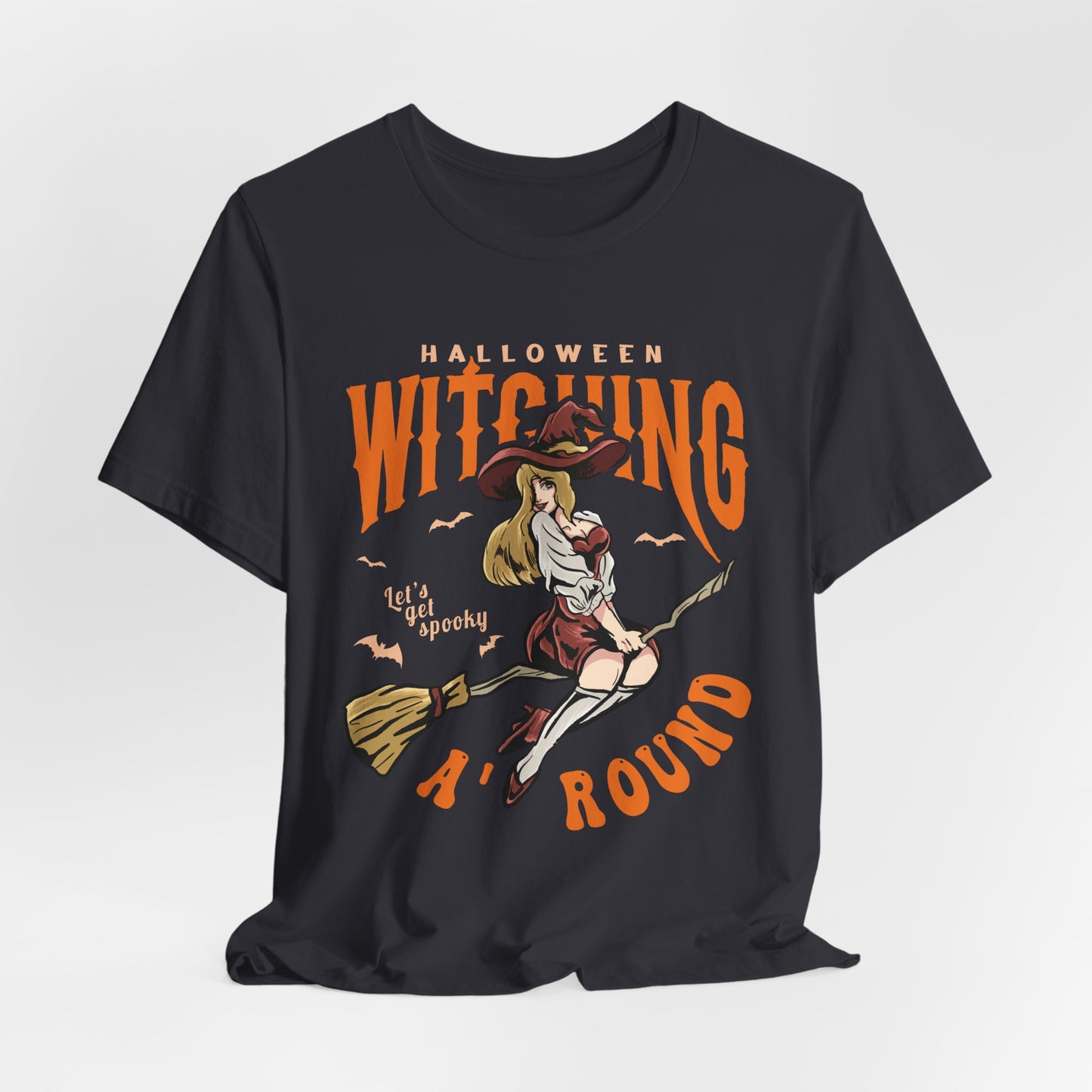 Halloween Witching, Let's Get Spooky Around  - Unisex Jersey Short Sleeve Tee - 12930