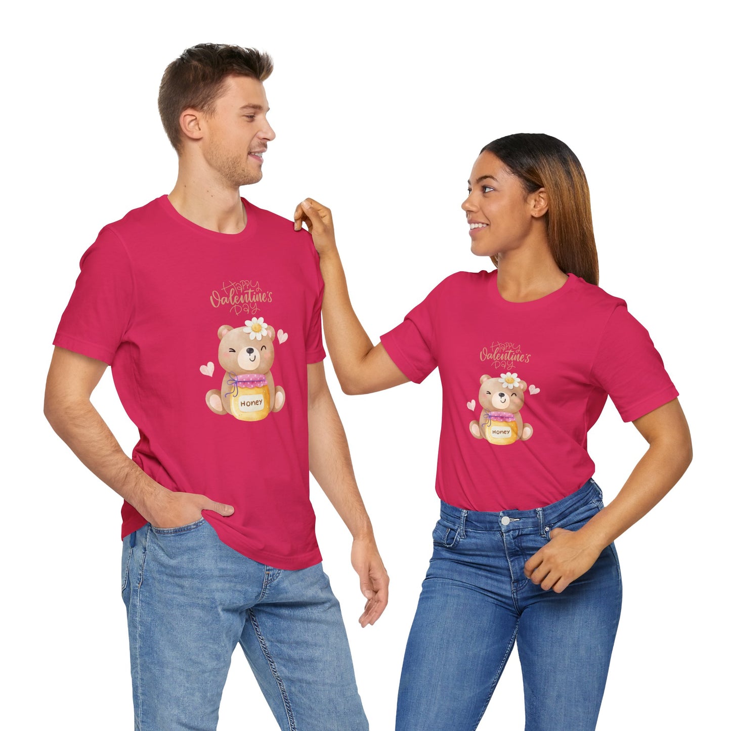Baby Bear, Happy Valentine's Day - Unisex Jersey Short Sleeve Tee - 11522