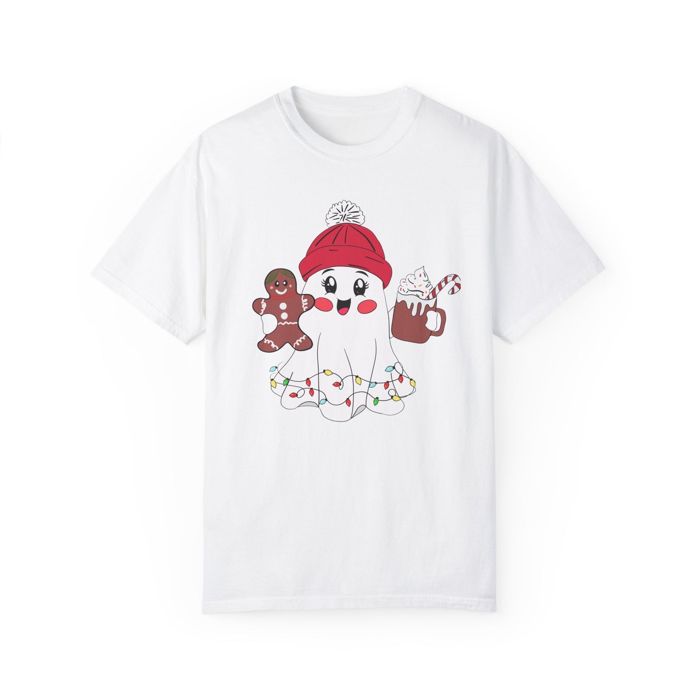 Christmas Ghost - Unisex Garment-Dyed T-shirt - 10408