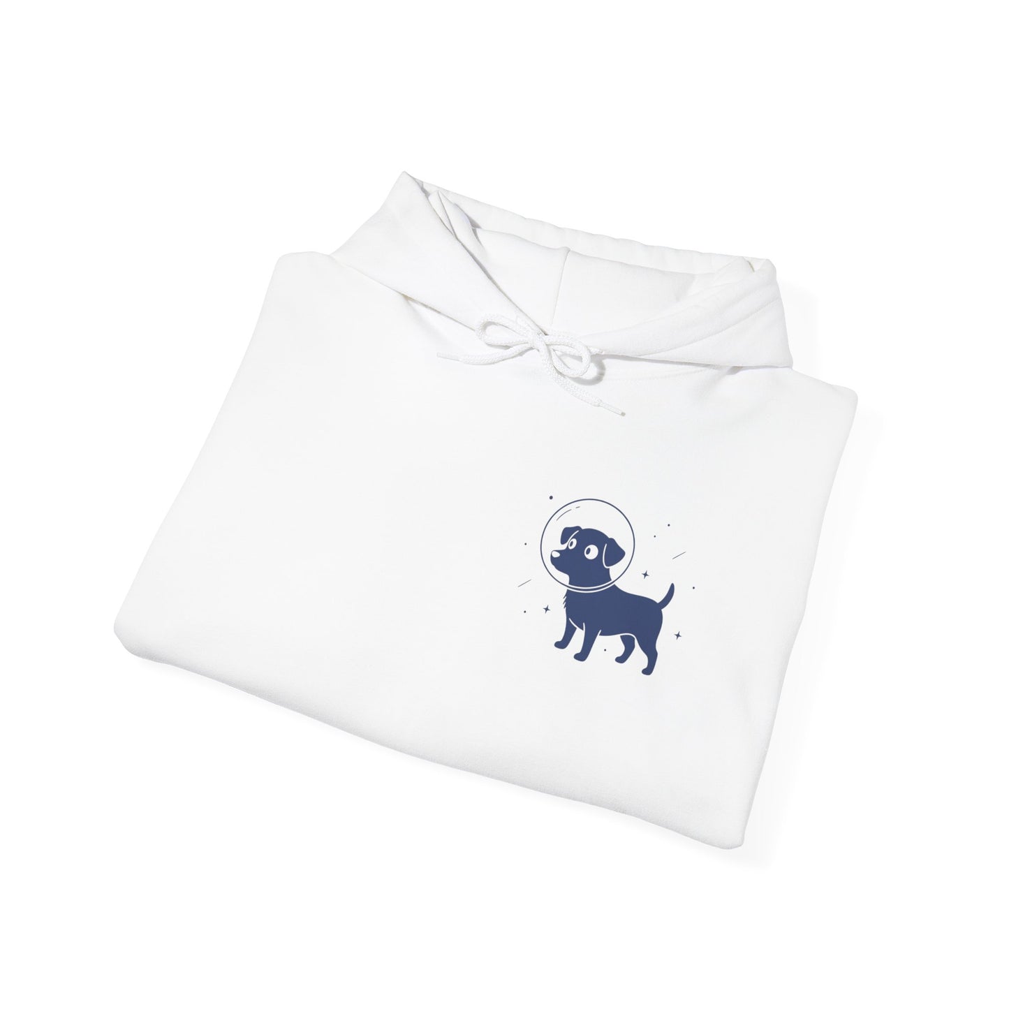 Dog in Space Hoodie – Space Puppy Graphic Hooded Sweatshirt, Unisex Heavy Blend™ - 14679