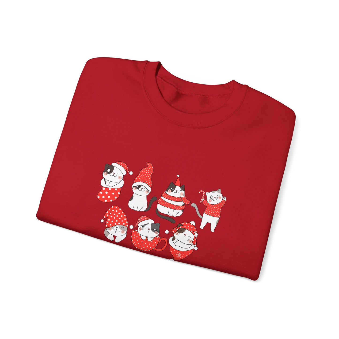 Cats, Merry Christmas - Unisex Heavy Blend™ Crewneck Sweatshirt - 10047