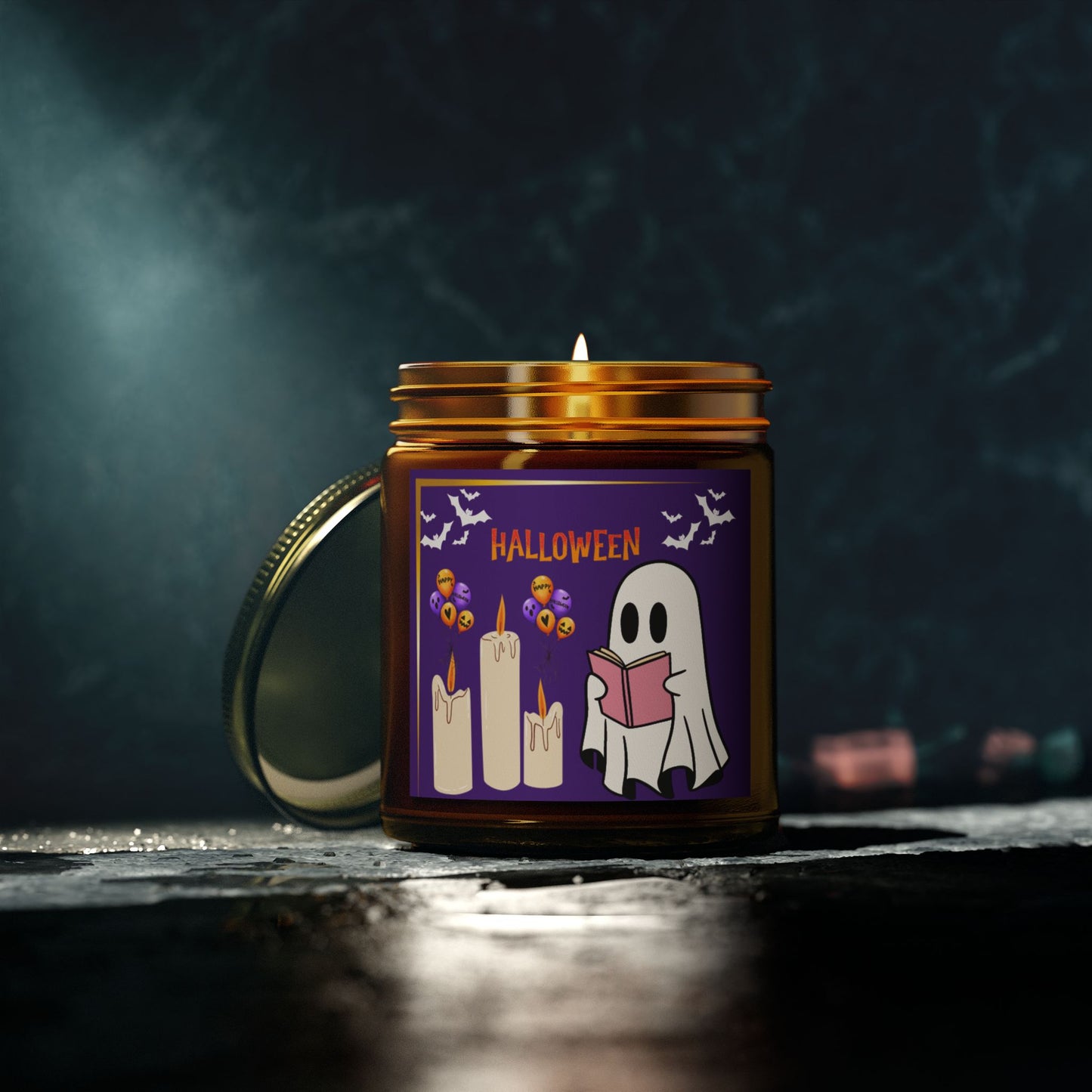 Halloween - Scented Coconut Apricot Candles (4oz, 9oz)