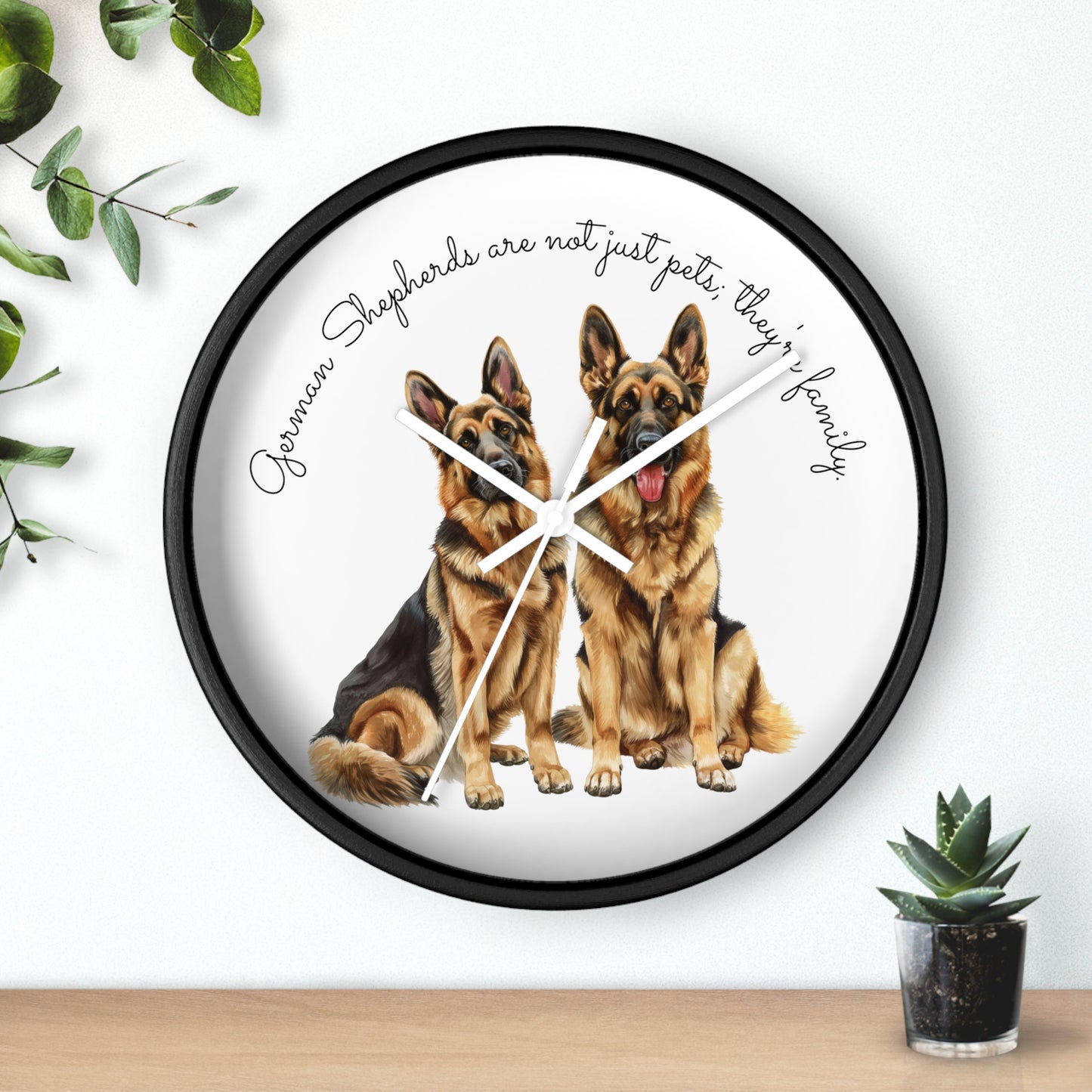 German Shepherds are not just pets; they're family - Wall Clock