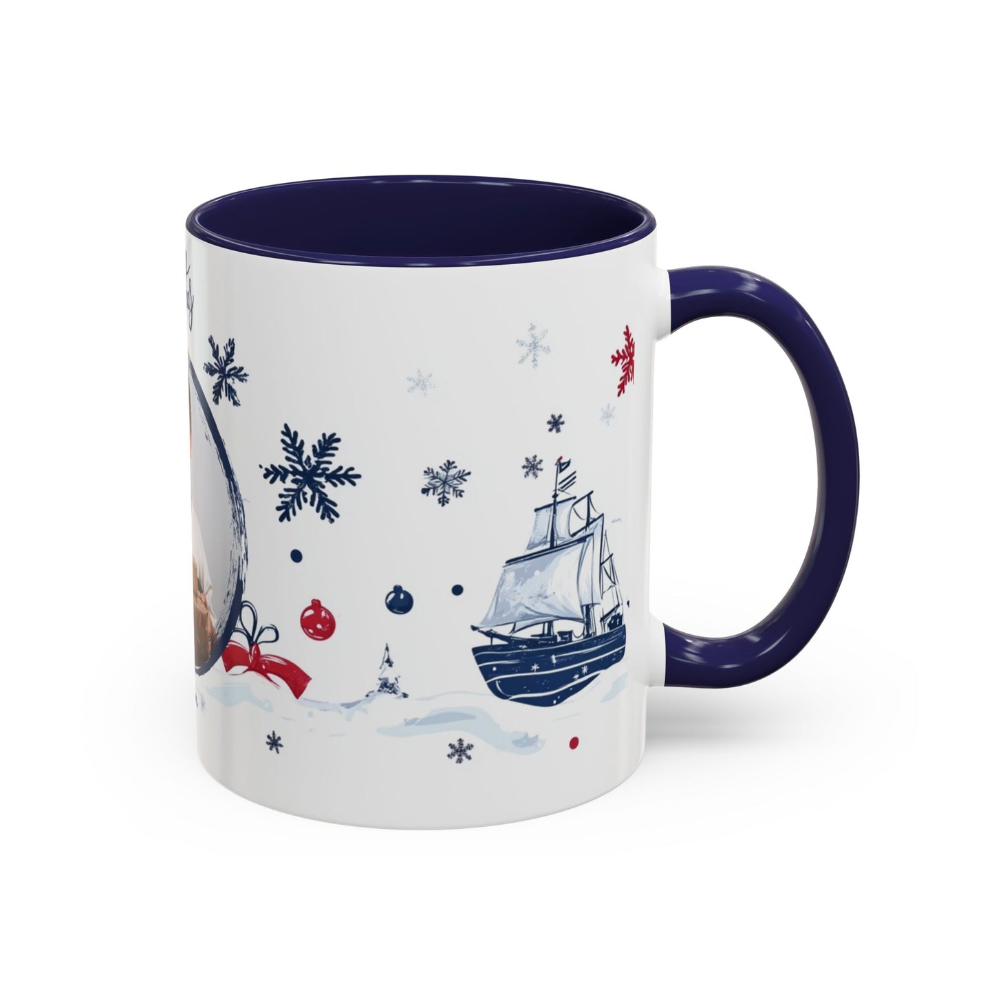 Allan, Merry Christmas, For Boys, Customizable - Accent Coffee Mug (11, 15oz) - 10145