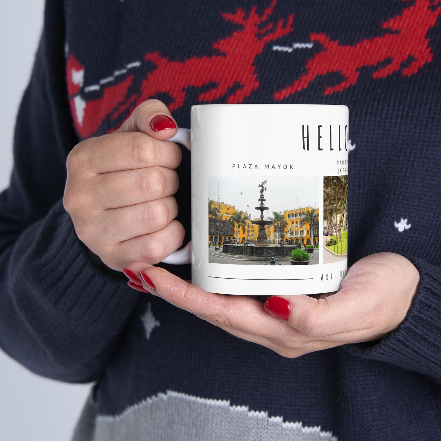 Hello Lima! Ceramic Mug - 11oz & 15oz | Travel Gift, Art & History Mug - 12028