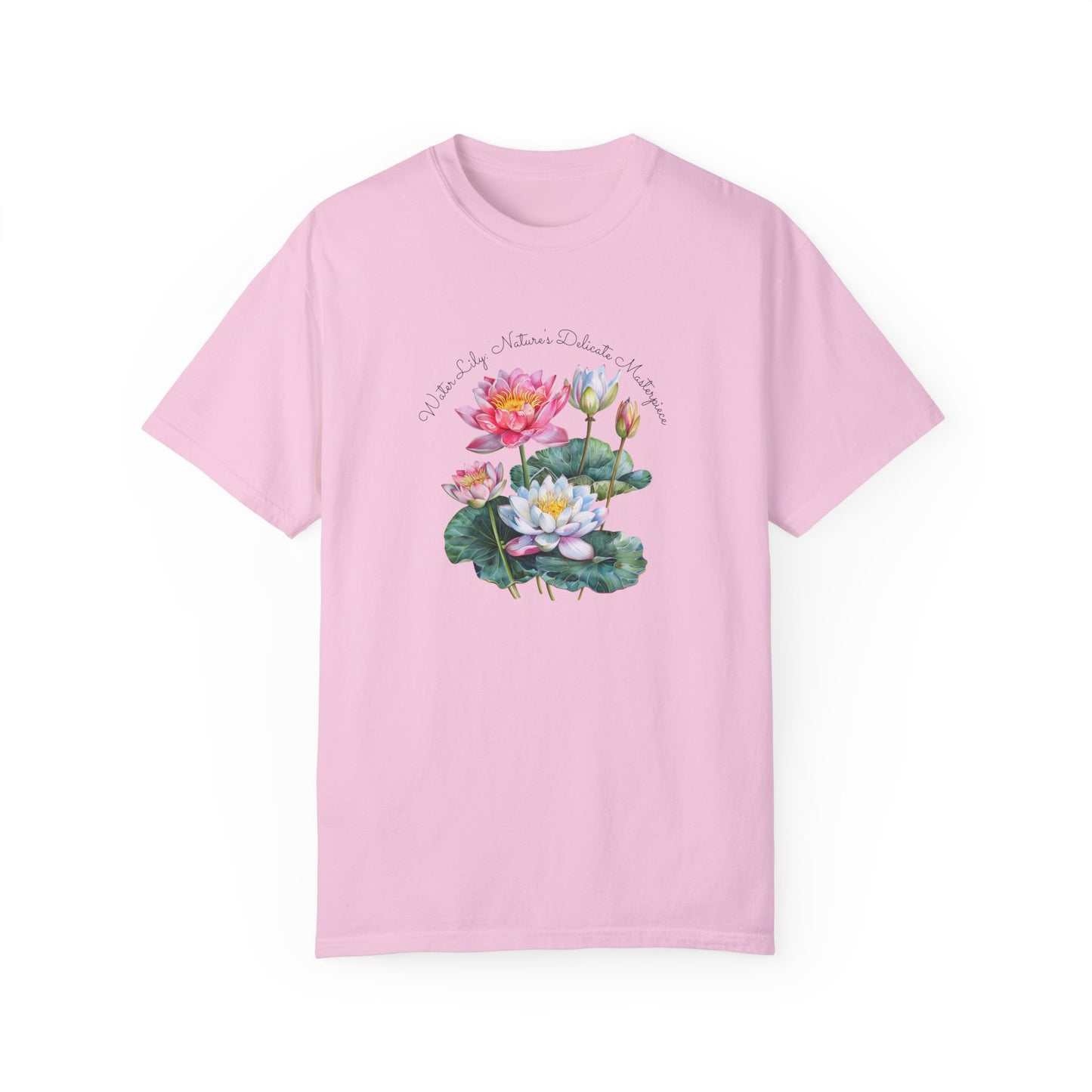 Happy Birthday, July, Water Lily - Unisex Garment-Dyed T-shirt - 10415