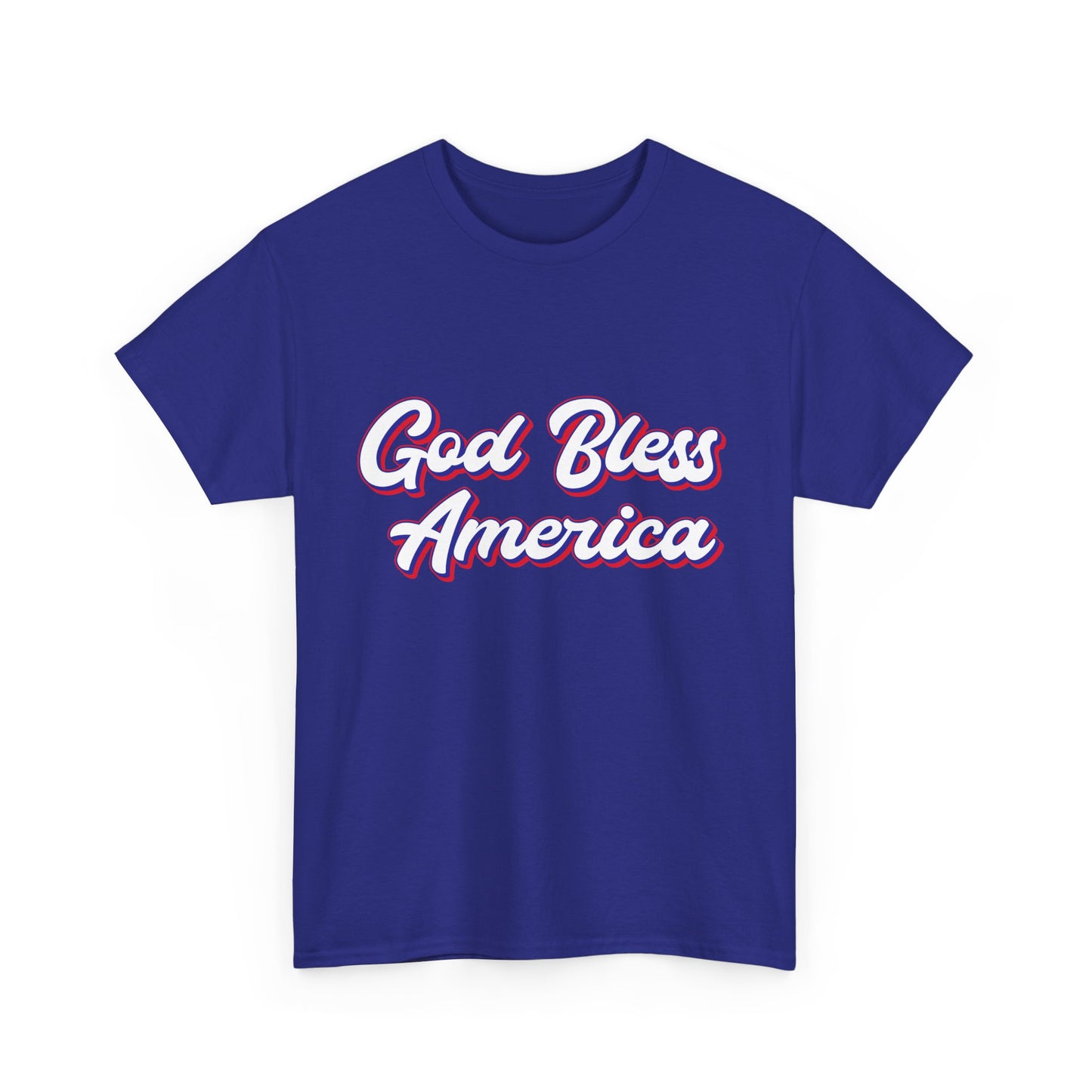 God Bless America Unisex Heavy Cotton Tee | Patriotic Shirt, American Pride Apparel, 4th of July Outfit, Gift for Veterans, Summer - 13655