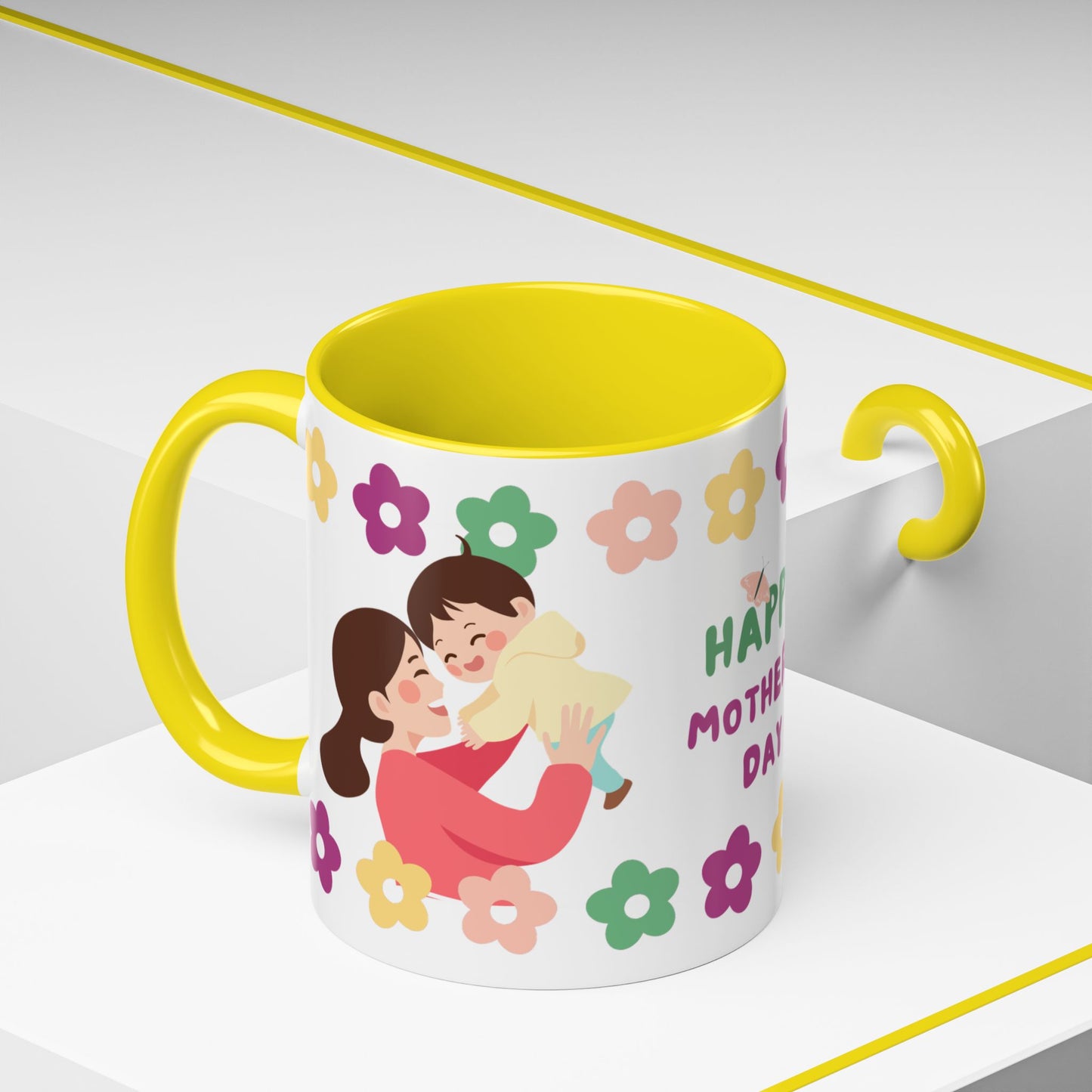 Happy Mother's Day Floral Accent Coffee Mug - 11/15oz - 12491