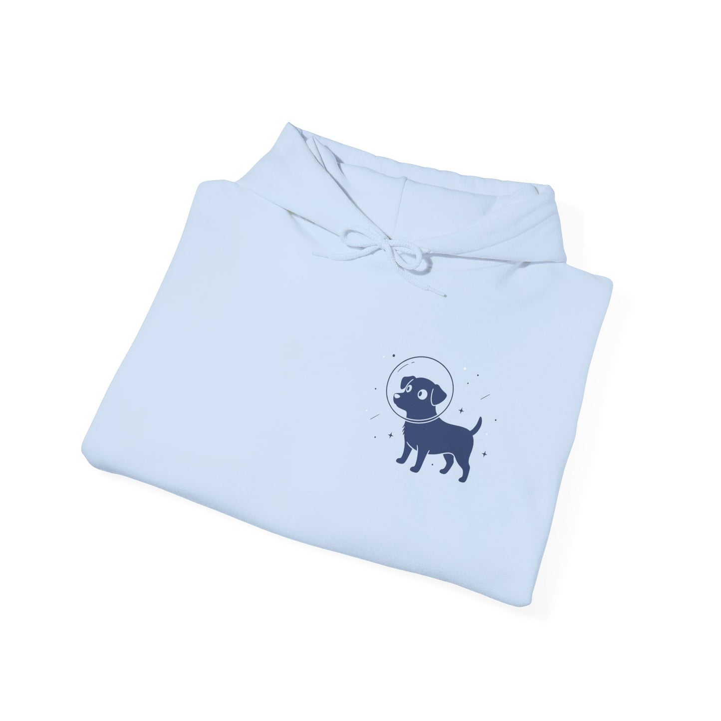 Dog in Space Hoodie – Space Puppy Graphic Hooded Sweatshirt, Unisex Heavy Blend™ - 14679