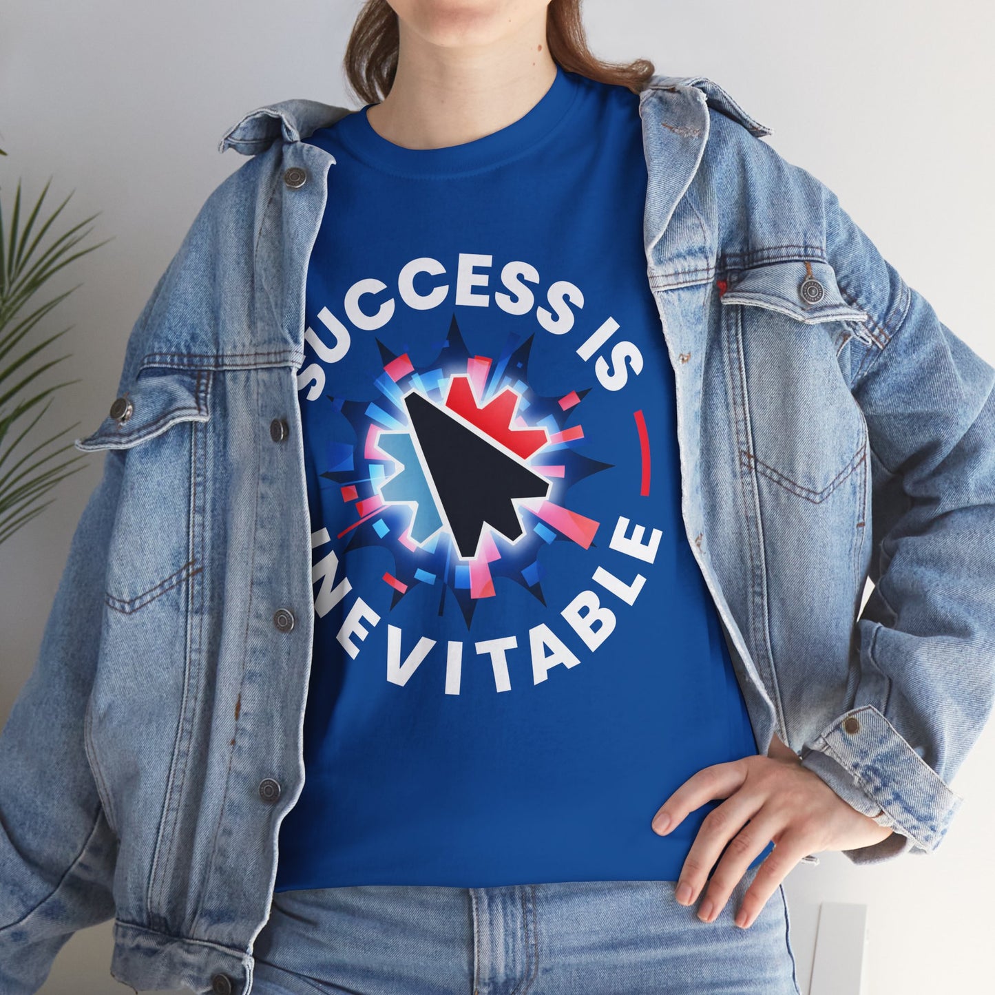 Success Is Inevitable T-Shirt – Motivational Graphic Tee with Cursor Design - 14884