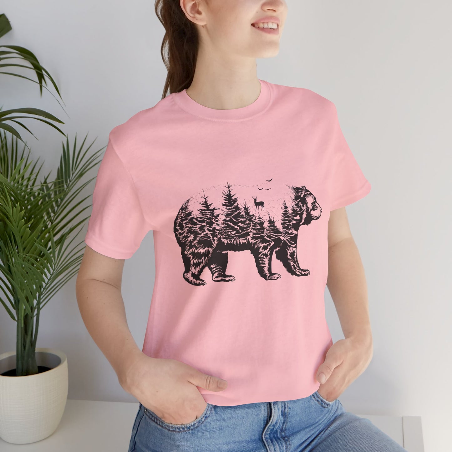 Camping: Bear - Unisex Jersey Short Sleeve Tee