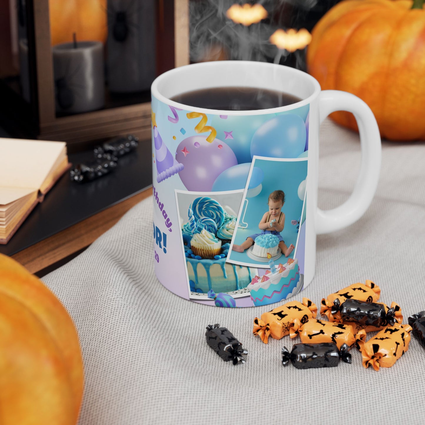 Personalized Birthday Mug for Kids, Custom Photo Cup, Gift for Birthday Celebration, Unique Child’s Mug, Party Favor - 13971