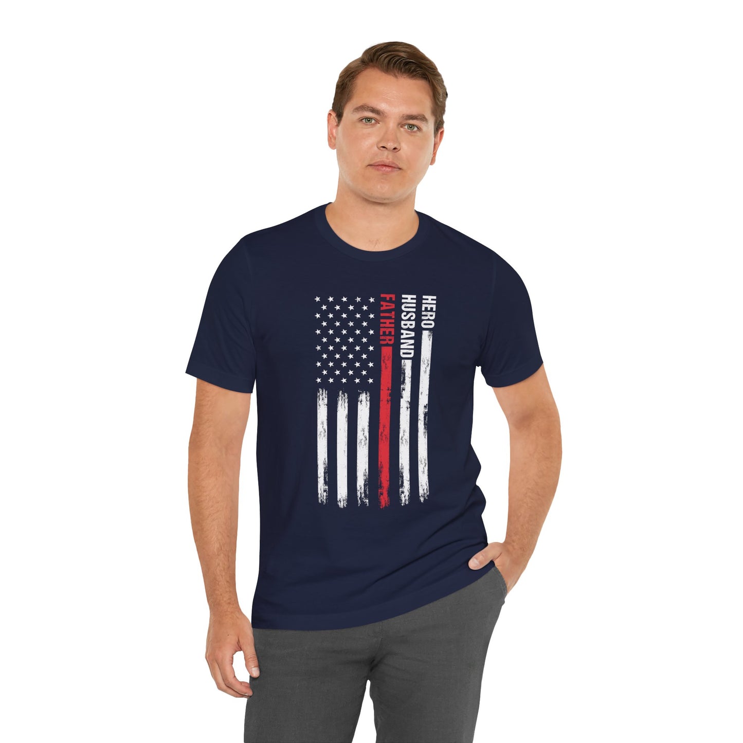 Hero, Husband, Father - Unisex Jersey Short Sleeve Tee - 13722