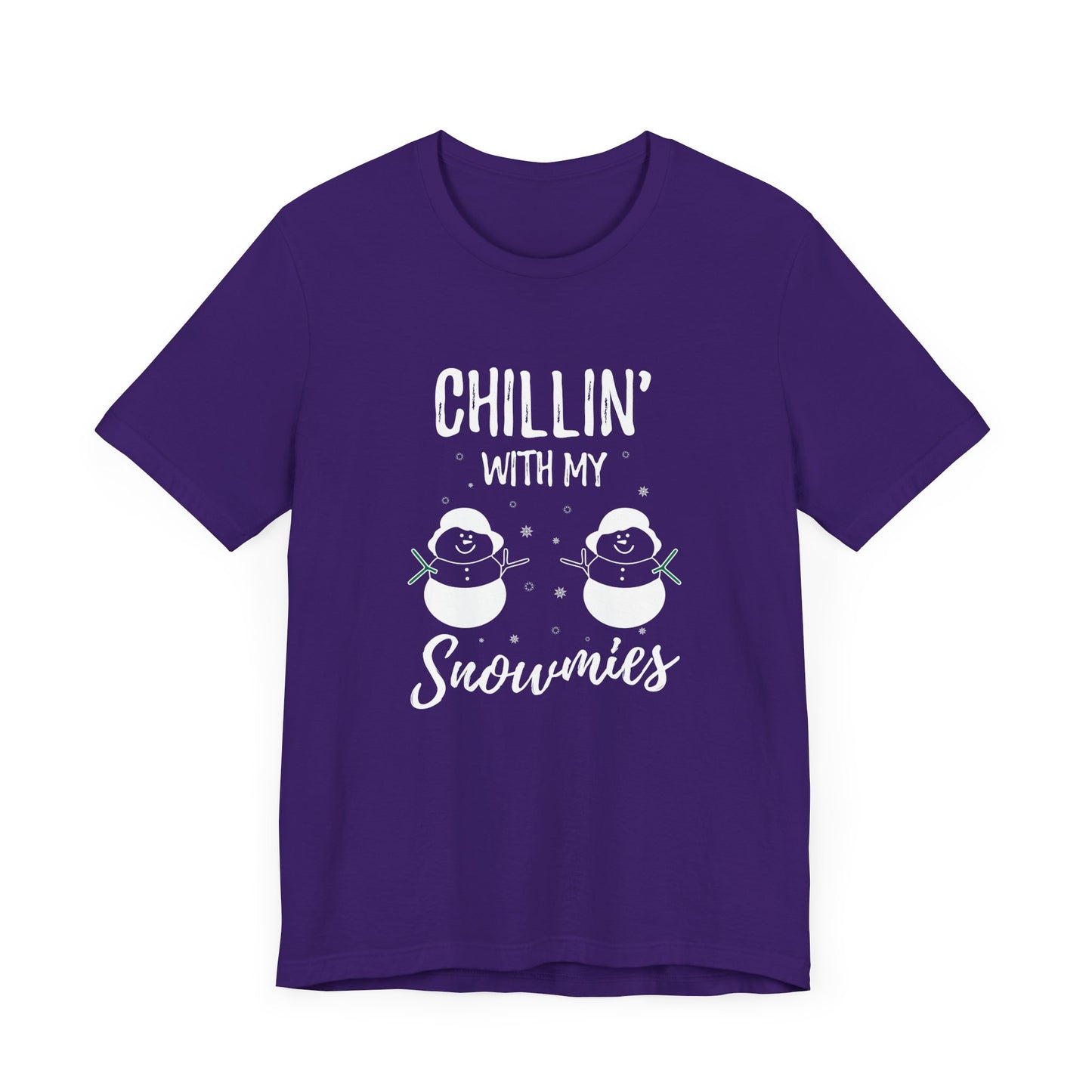Christmas: Chillin With My Snowmies - Unisex Jersey Short Sleeve Tee - 11995