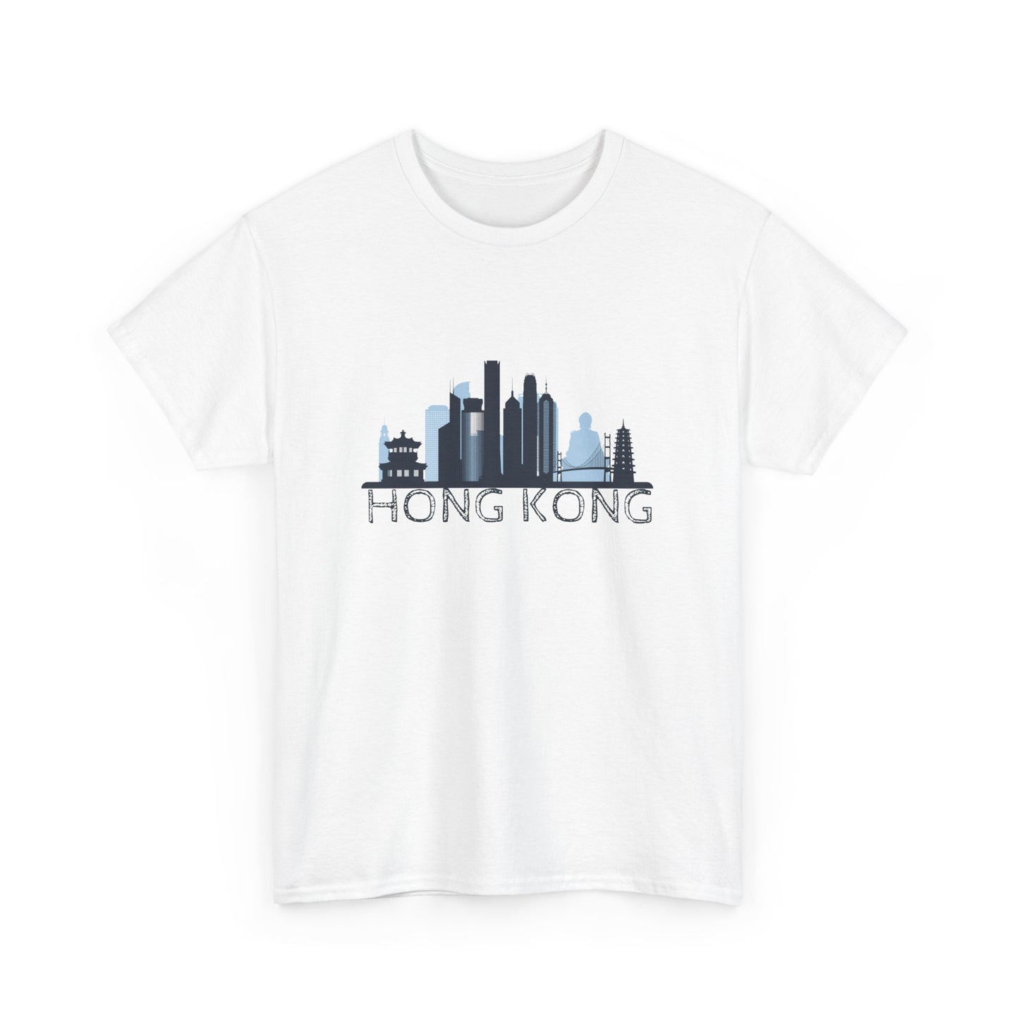 Hong Kong Unisex Heavy Cotton Tee | Casual Travel Shirt - 12042