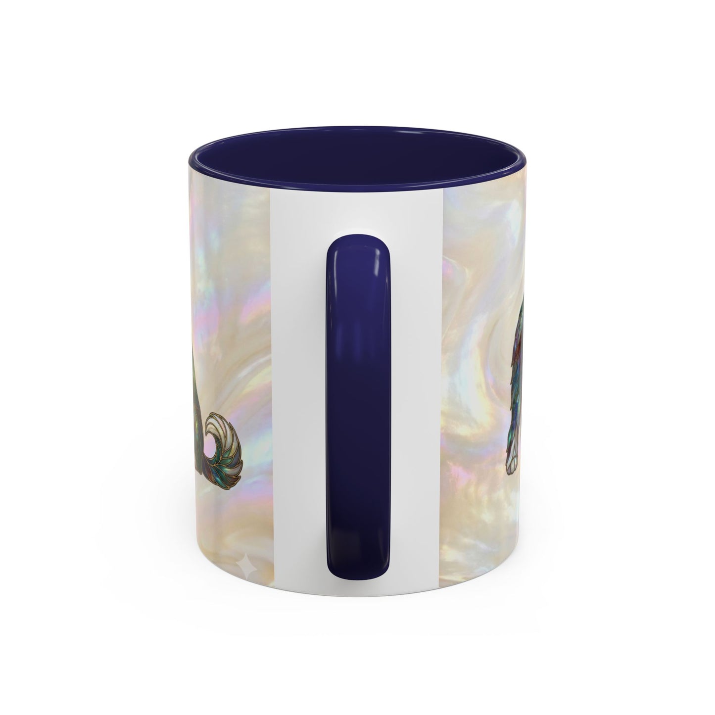 English Sheepdog Accent Coffee Mug -Stained Glass Style (11/15oz) - 14631