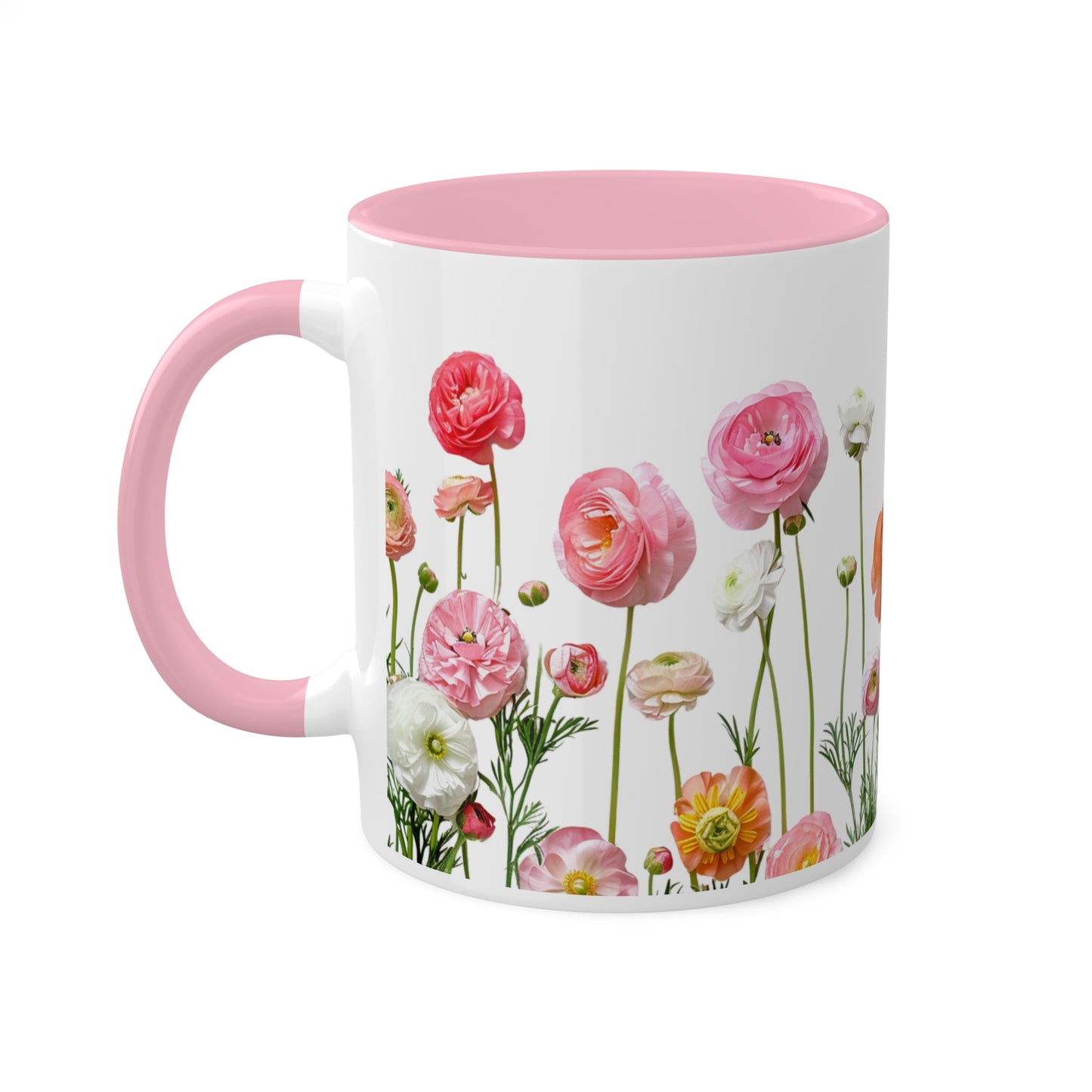 Vibrant Pink and Orange Petals - Colorful Mugs, 11oz