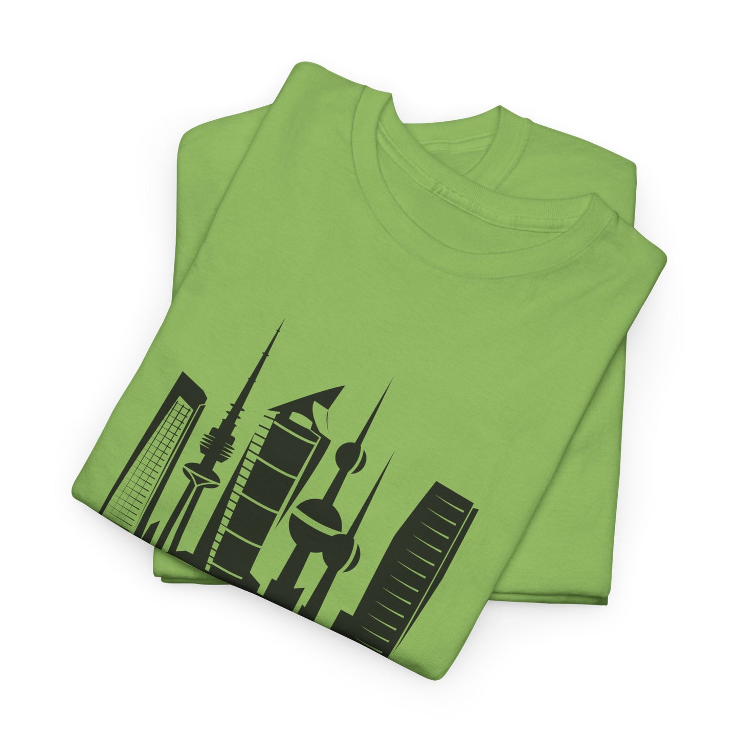 Kuwait City Graphic Unisex Heavy Cotton Tee - Urban Skyline Shirt - 12262