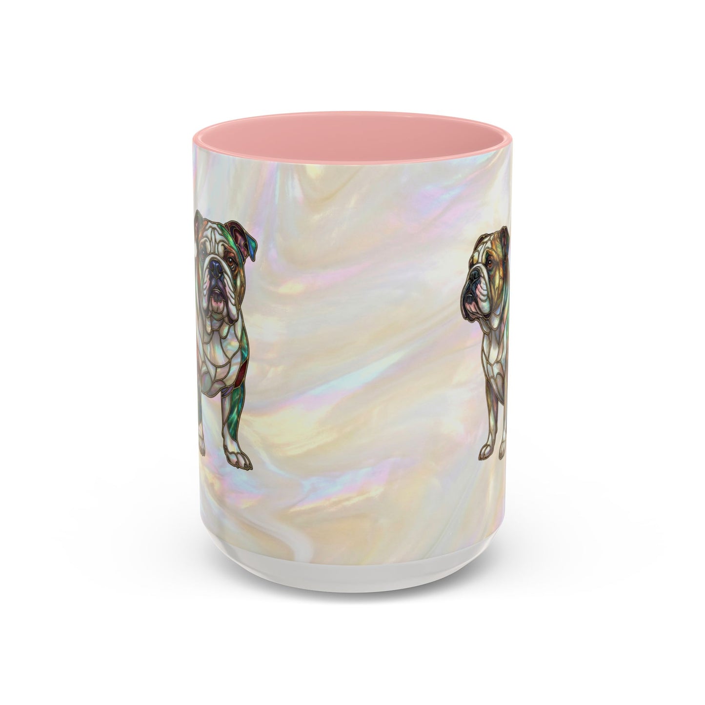 English Bulldog Accent Coffee Mug -Stained Glass Style (11/15oz) - 14630