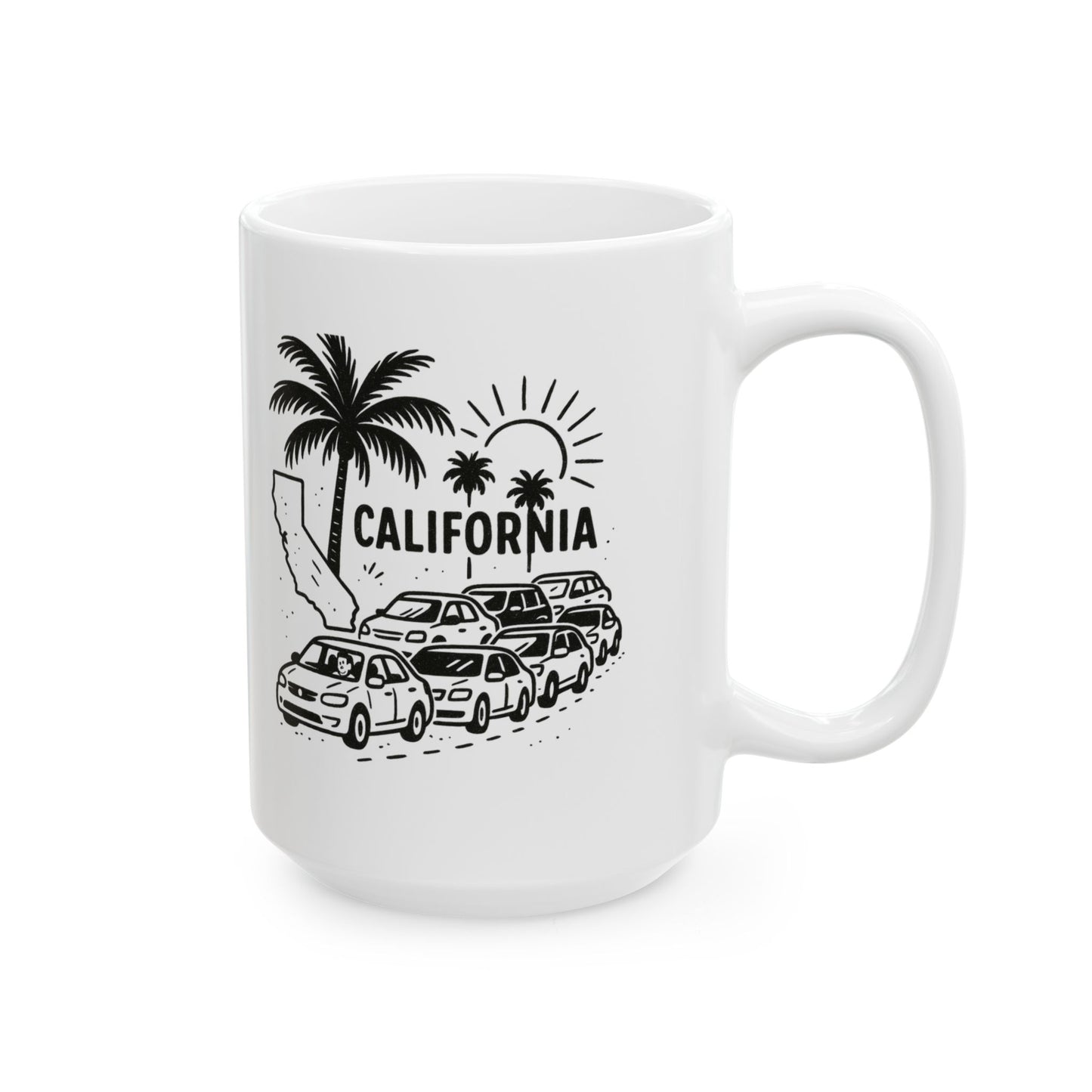 "Living the dream… if the dream includes traffic." Ceramic Mug -  11oz & 15oz - 12721