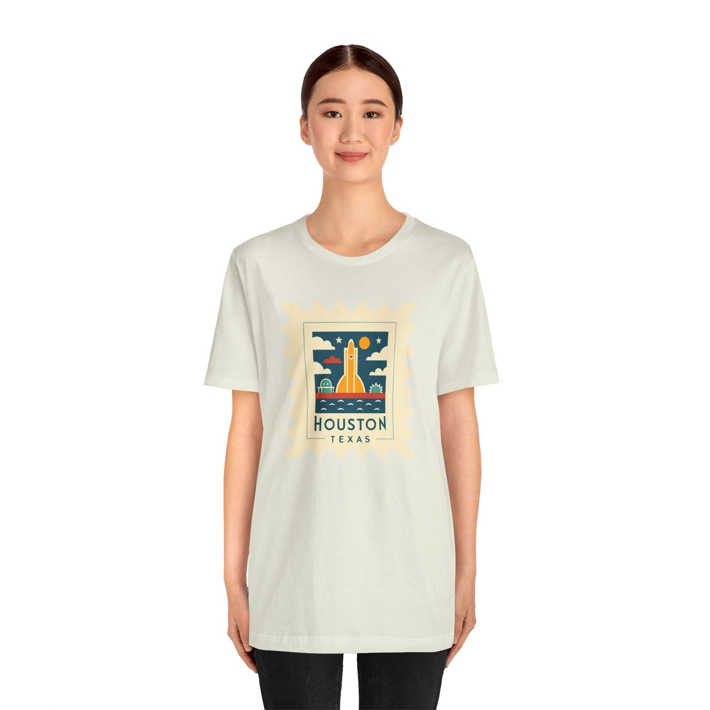 Houston Texas Retro Stamp Unisex Tee - Graphic T-Shirt for Casual Wear - 12143