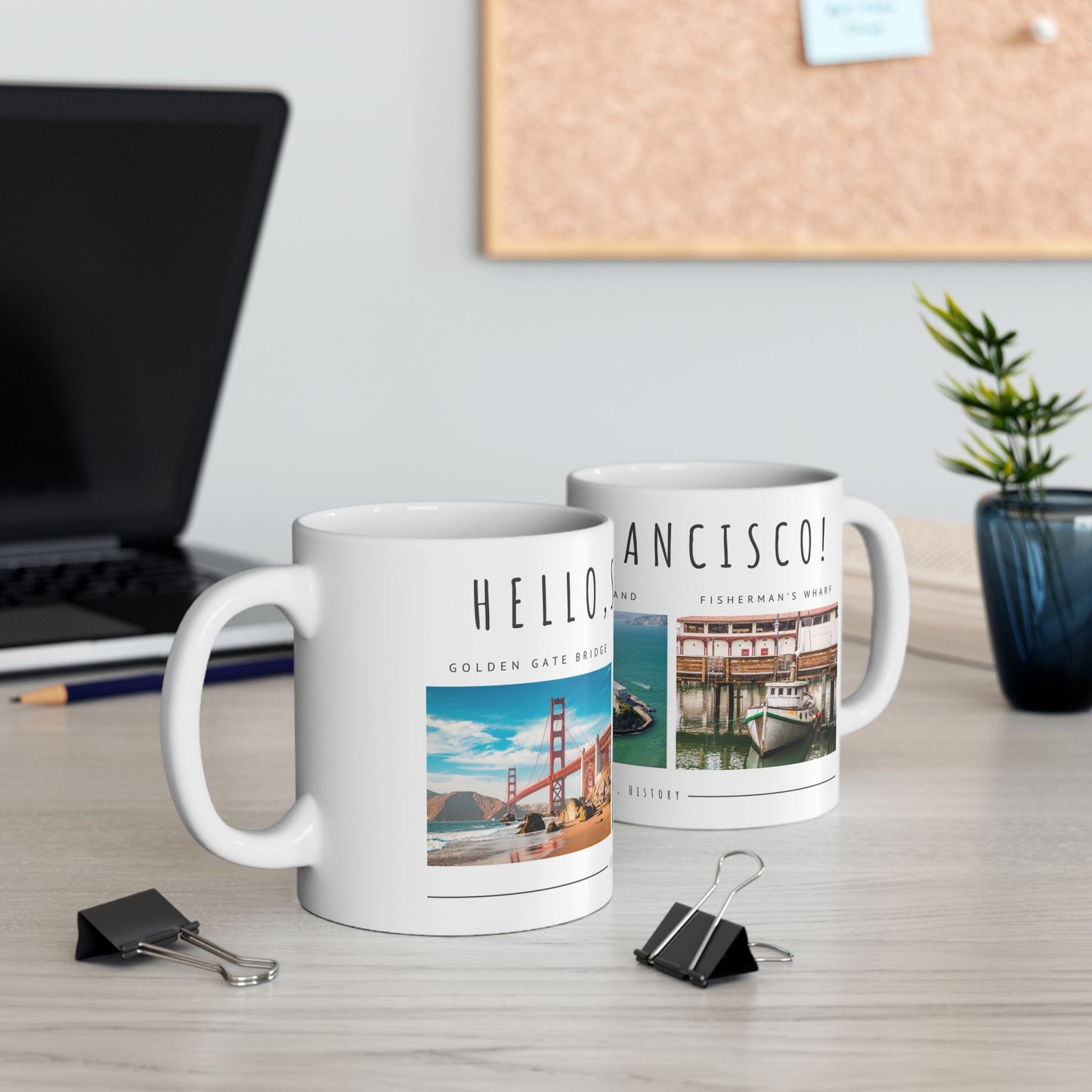 Hello San Francisco Ceramic Mug - Perfect Gift for Travelers - 12164