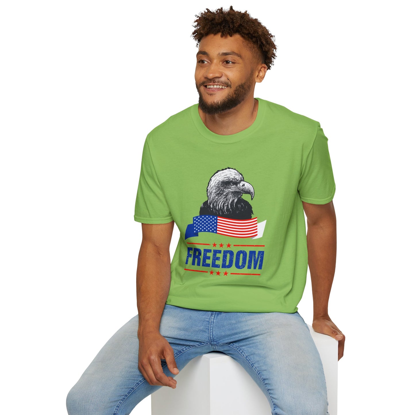 Eagle Freedom T-Shirt - Patriotic Tee for Independence Day, Memorial Day, Veteran's Day, Casual Wear, Gift for Freedom Lovers - 13738