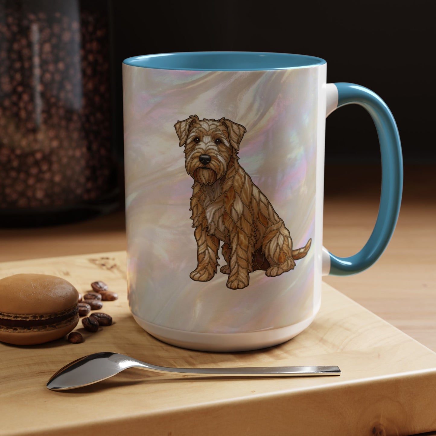 Wheaten Terrier Accent Coffee Mug – Stained Glass Design 11/15oz - 14651