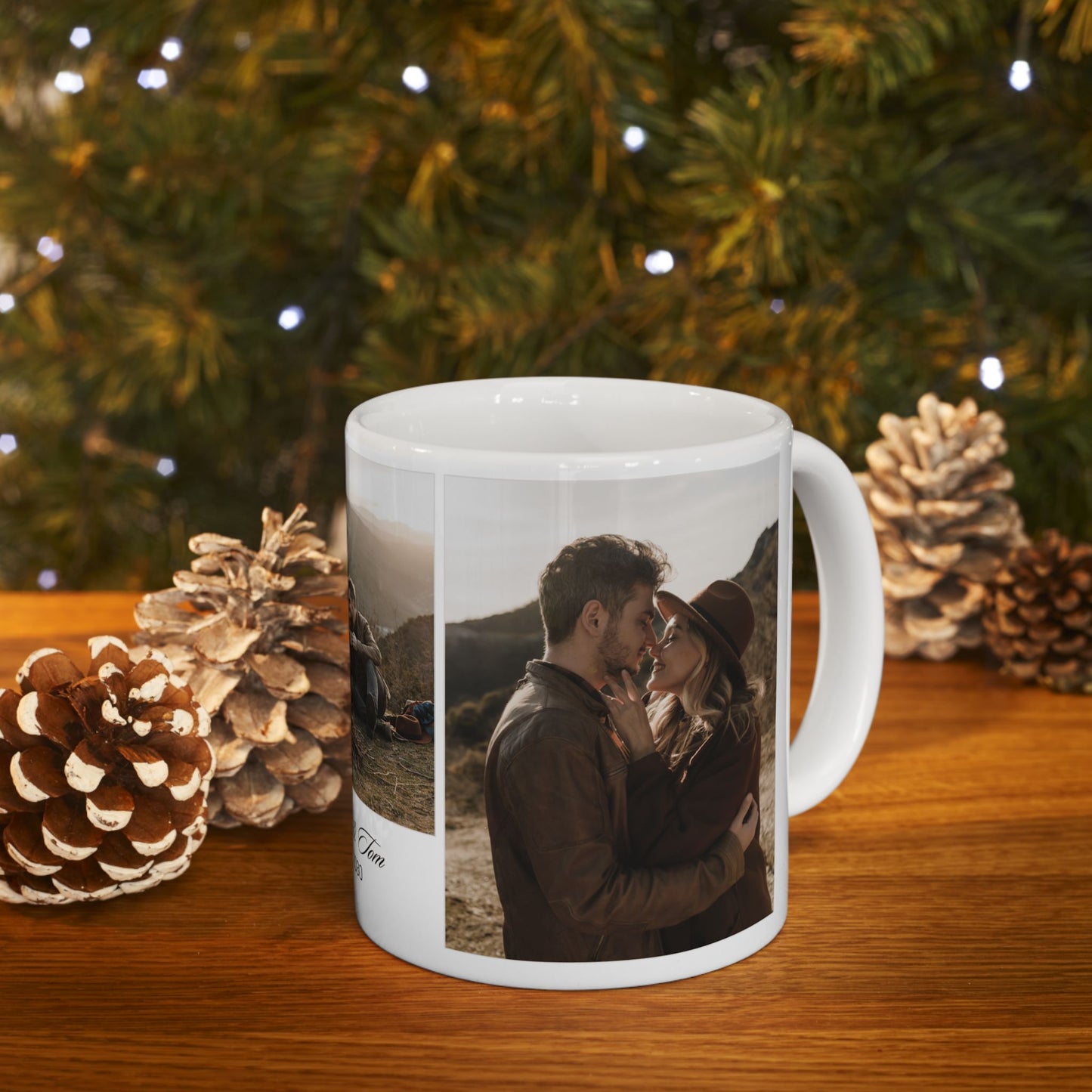 Julian & Tom, Couple's Photos, Customizable - Ceramic Mug, (11oz, 15oz) - 11030