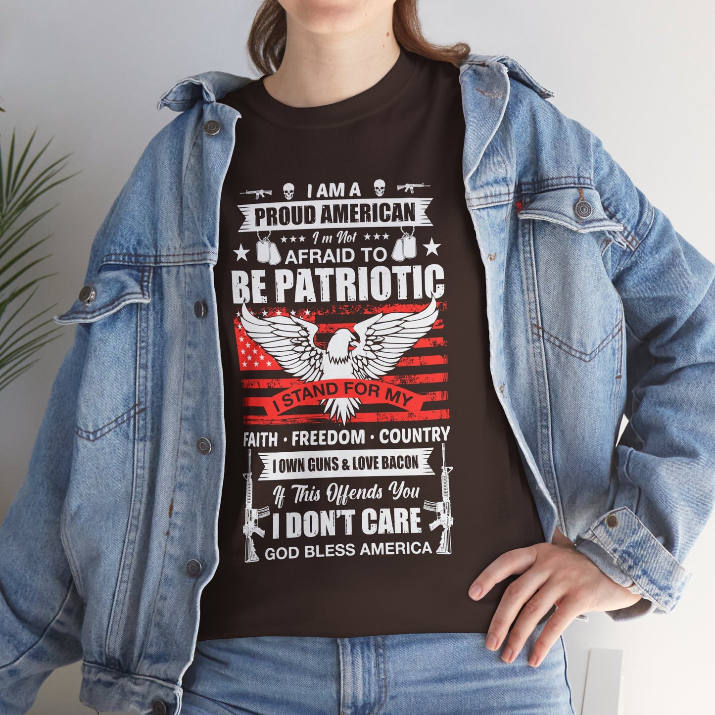 Unisex Patriotic Tee - Proud American T-Shirt, 4th of July Gift, Freedom Shirt, Memorial Day Apparel, Casual Wear - 13789