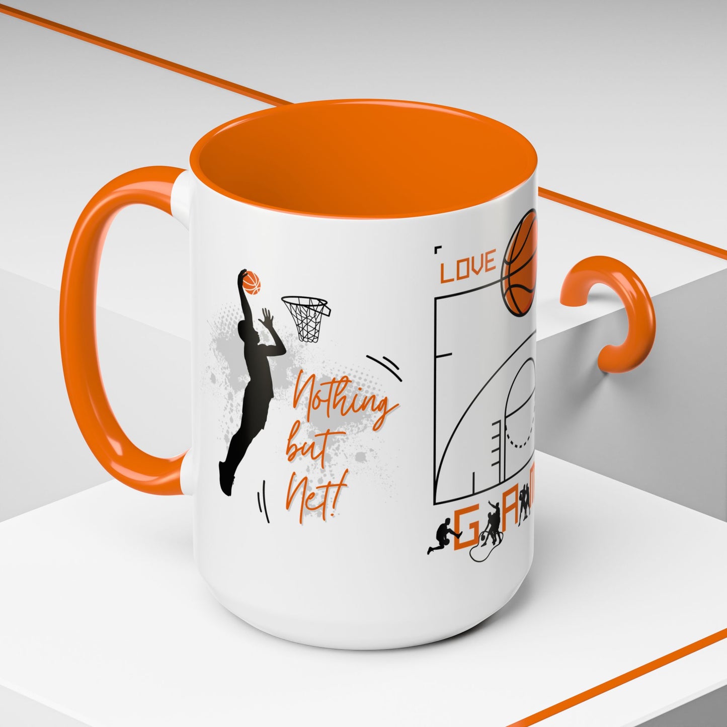 Love This Game, Basketball - Accent Coffee Mug (11, 15oz) - 10718