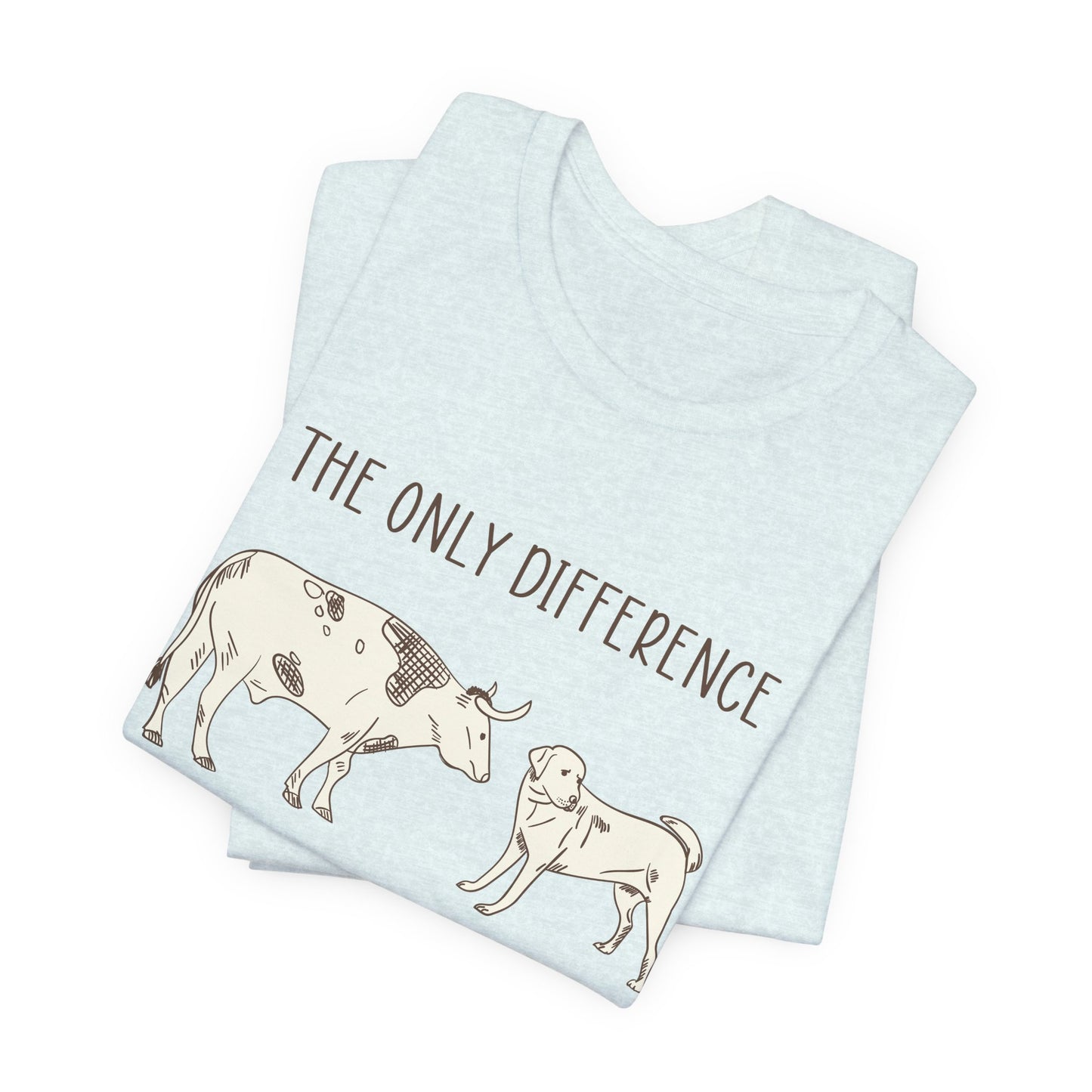 Vegan: Only Difference Is Your Perception - Unisex Jersey Short Sleeve Tee