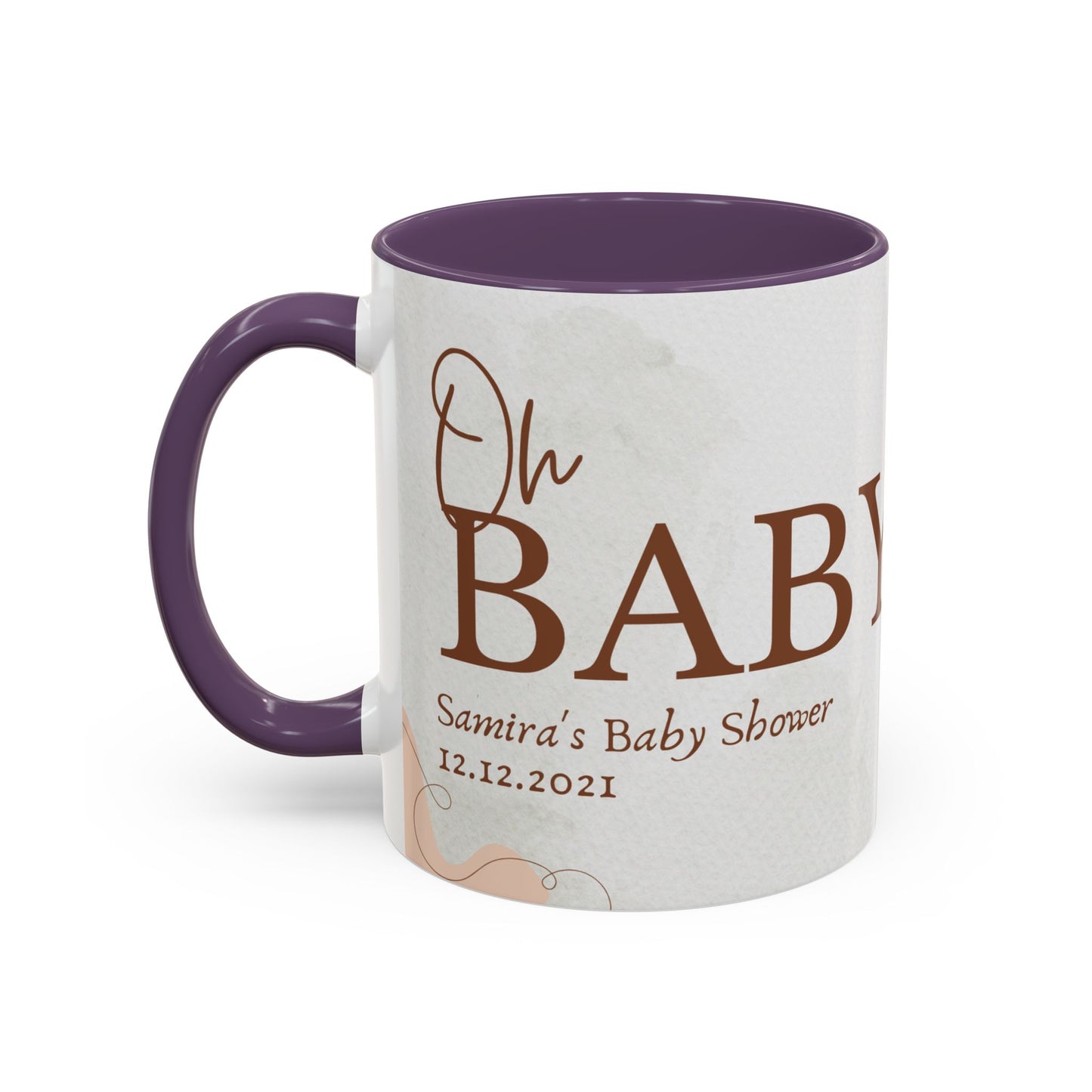 Oh Baby, Samira's Baby Shower, Customizable - Accent Coffee Mug (11, 15oz) - 10882