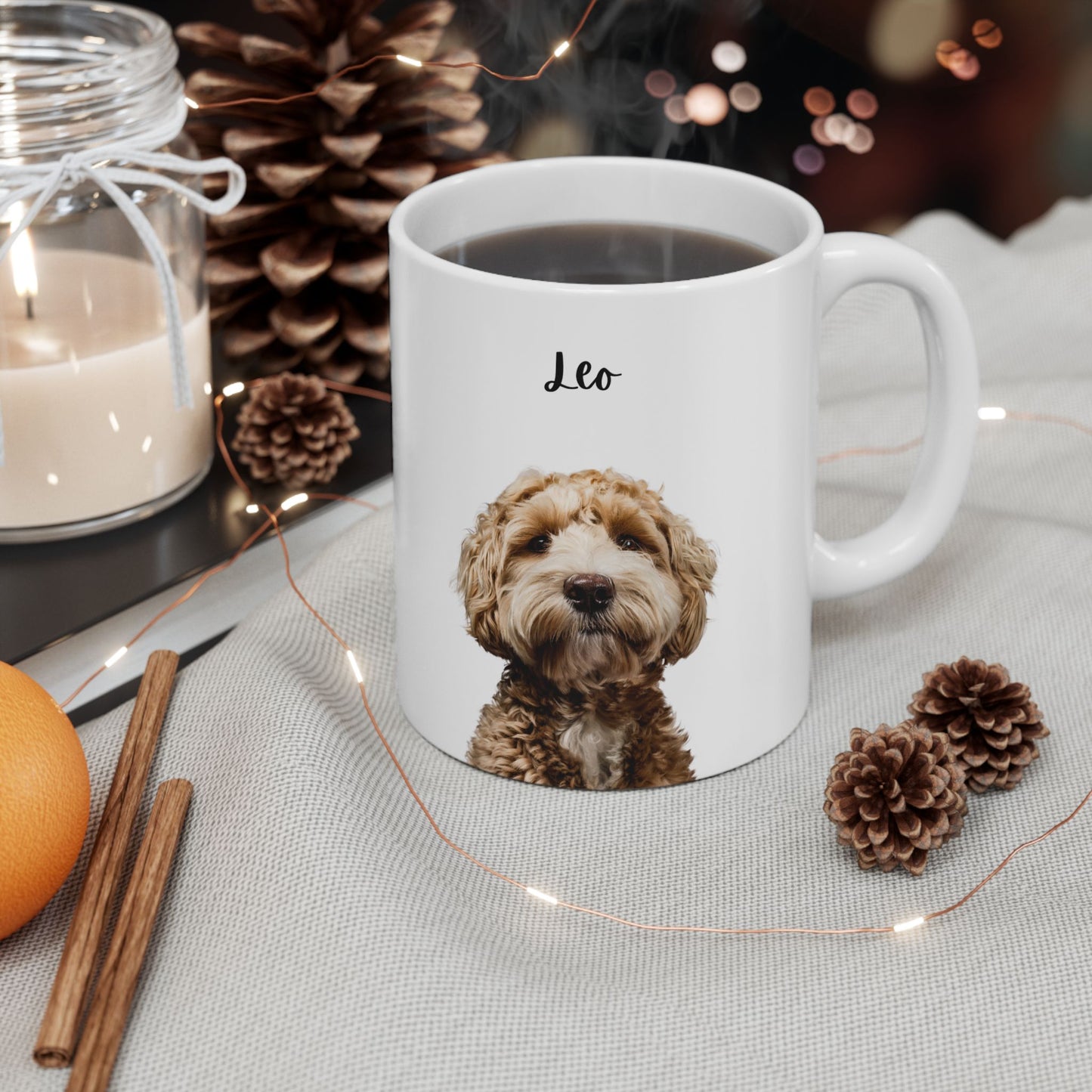 Personalized Pet Lover Ceramic Mug, Dog Lover Gift, Cute Coffee Cup, Animal Lover Mug, Customizable Pet Mug - 14172