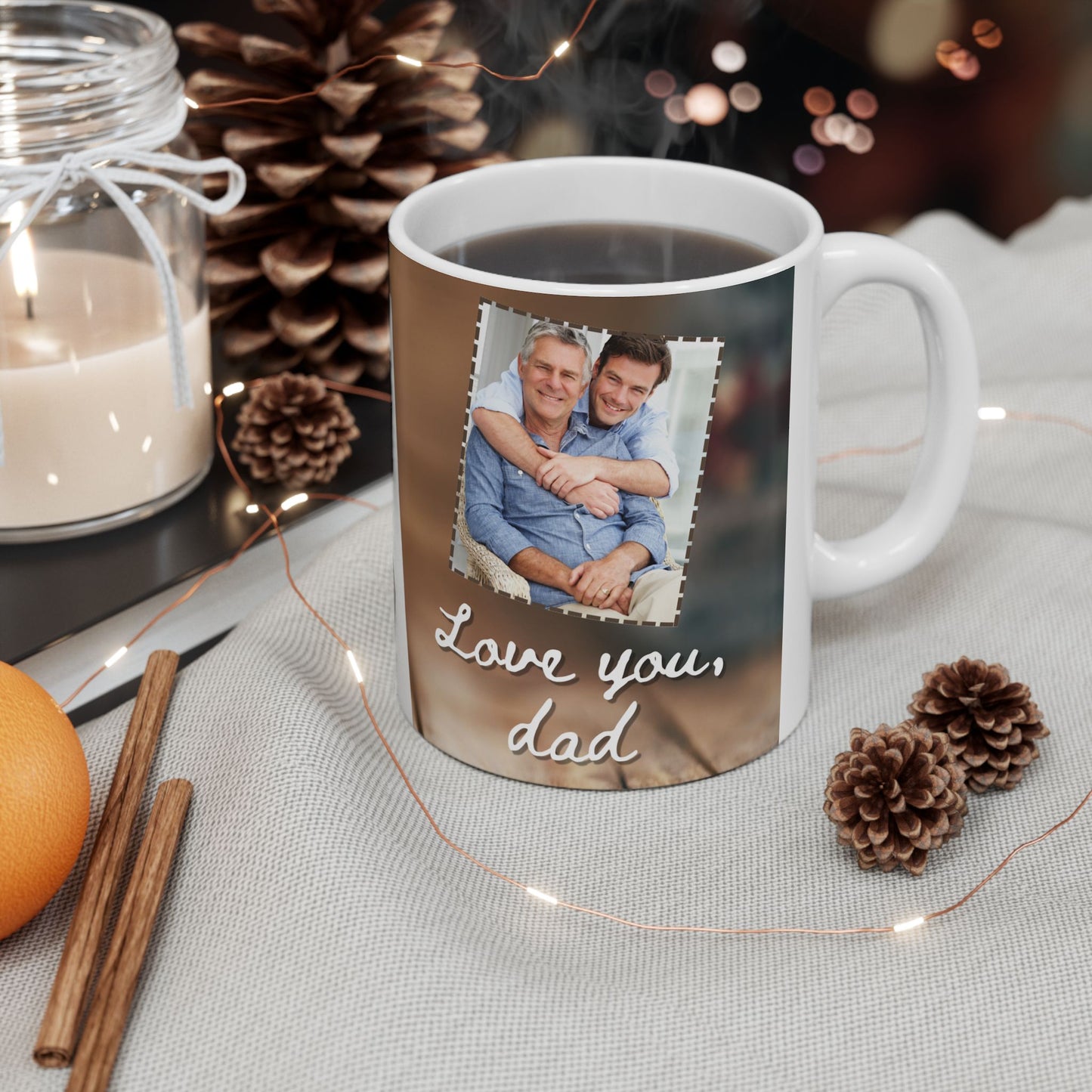 Love You Dad Ceramic Mug – Perfect Gift for Dad, Motivational Coffee Cup, Funny Mug for Father's Day - 14022