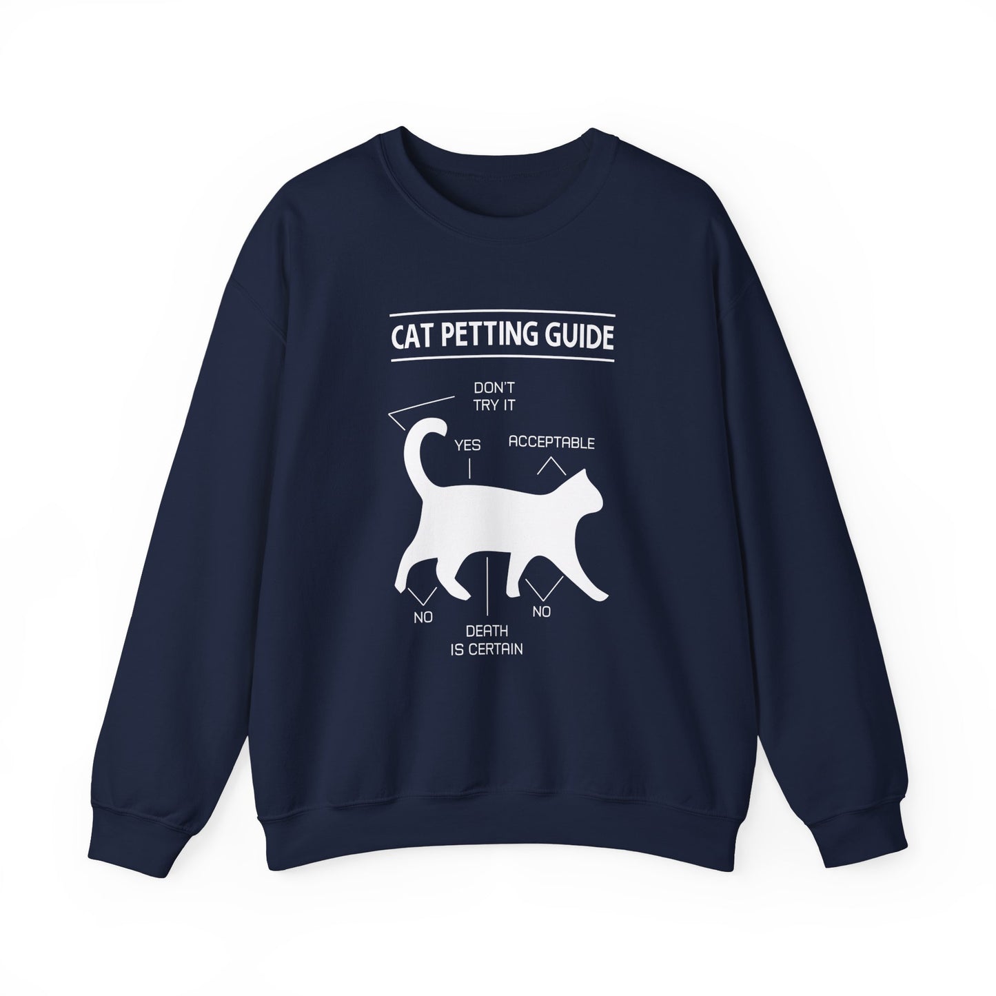 Cat Petting Guide - Unisex Heavy Blend™ Crewneck Sweatshirt