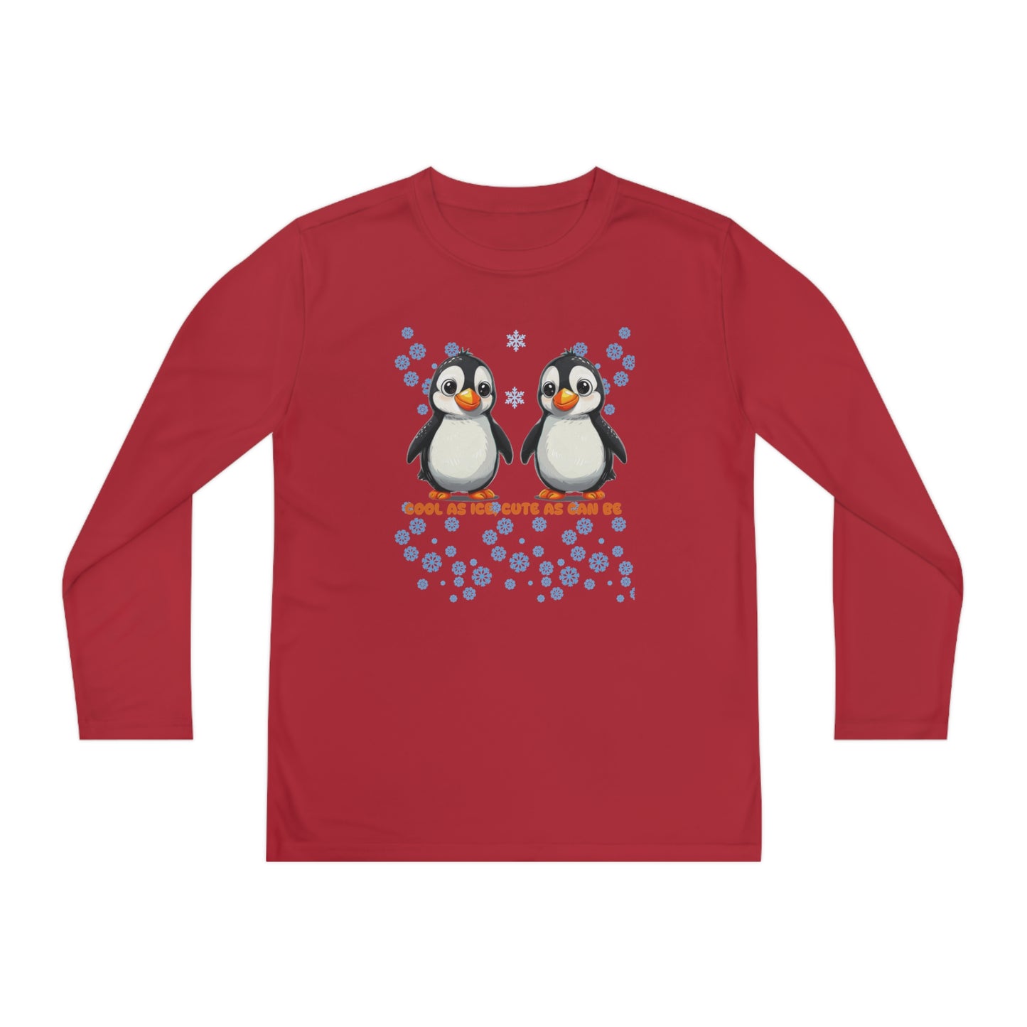 Penguin: Cool As Ice, Cute As Can Be - Youth Long Sleeve Competitor Tee