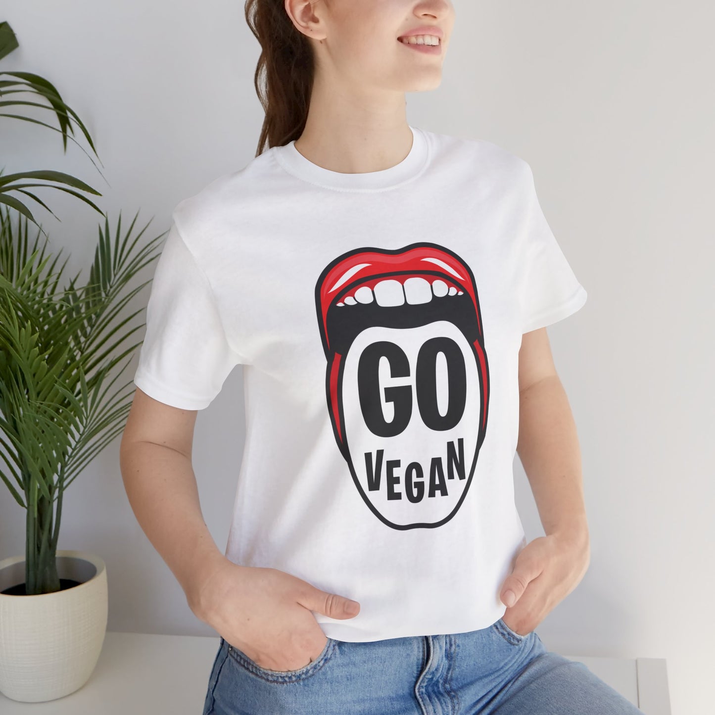 Go Vegan - Unisex Jersey Short Sleeve Tee