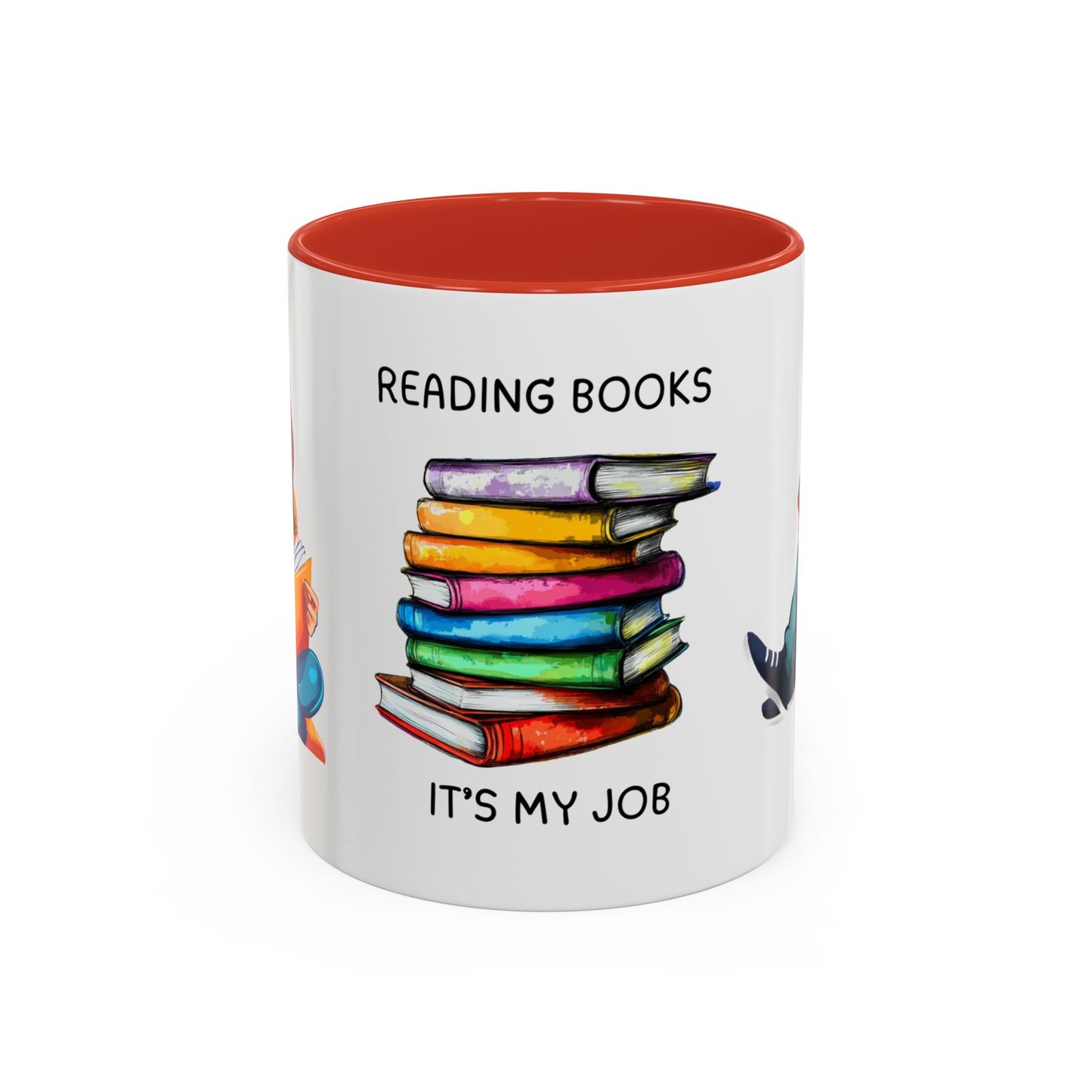 Reading Books, It's My Job - Accent Coffee Mug (11, 15oz) - 10690