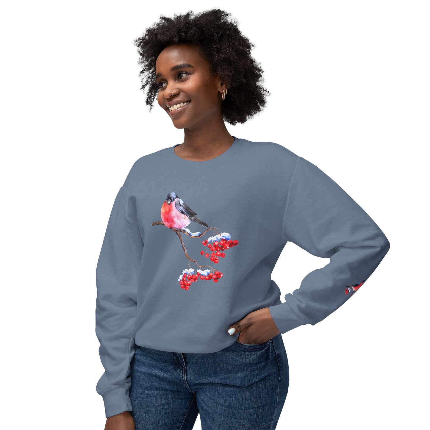 Bird & Cherry - Unisex Lightweight Crewneck Sweatshirt - 10336