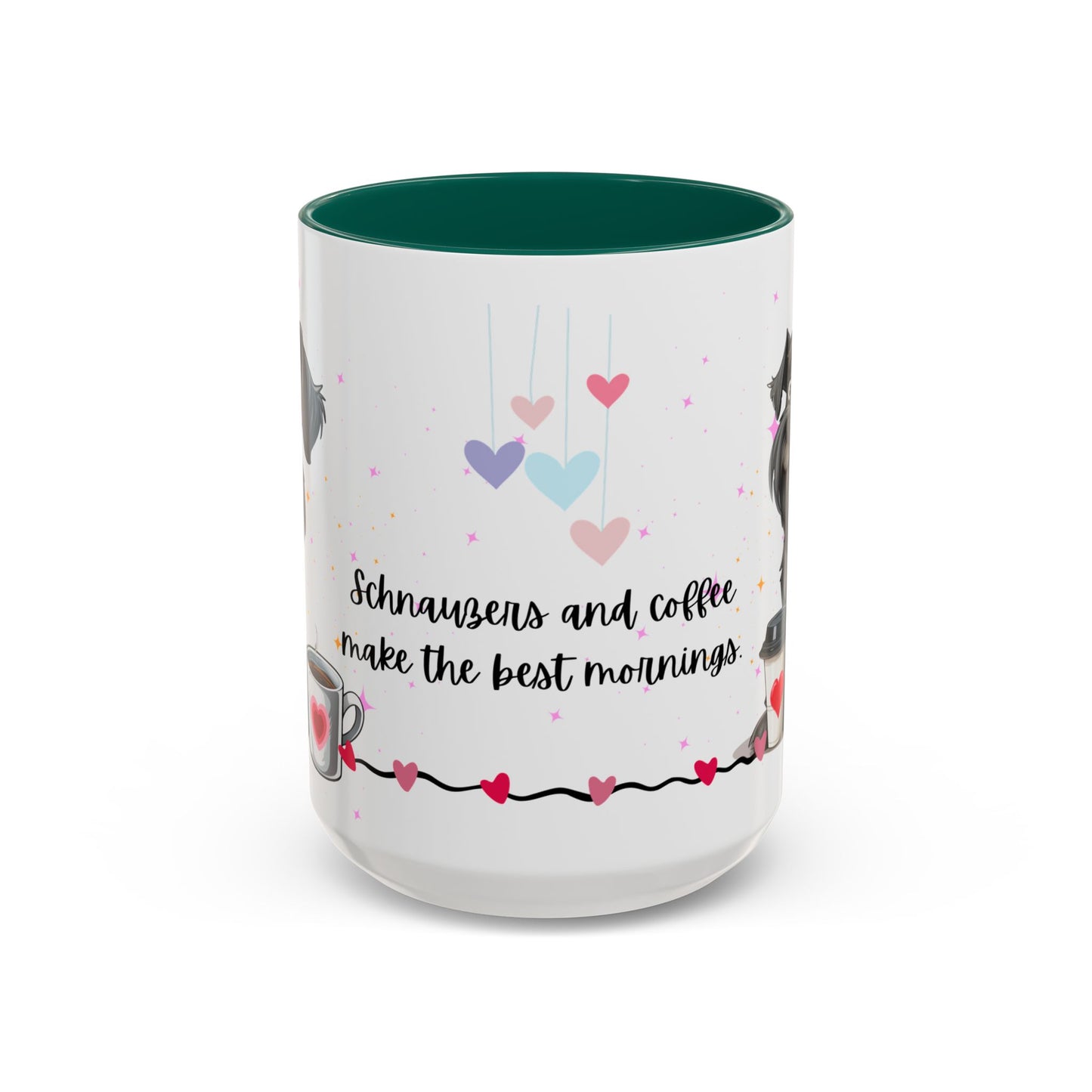 Schnauzers and Coffee Make the Best Mornings - Colorful Mugs, 11oz - 10655