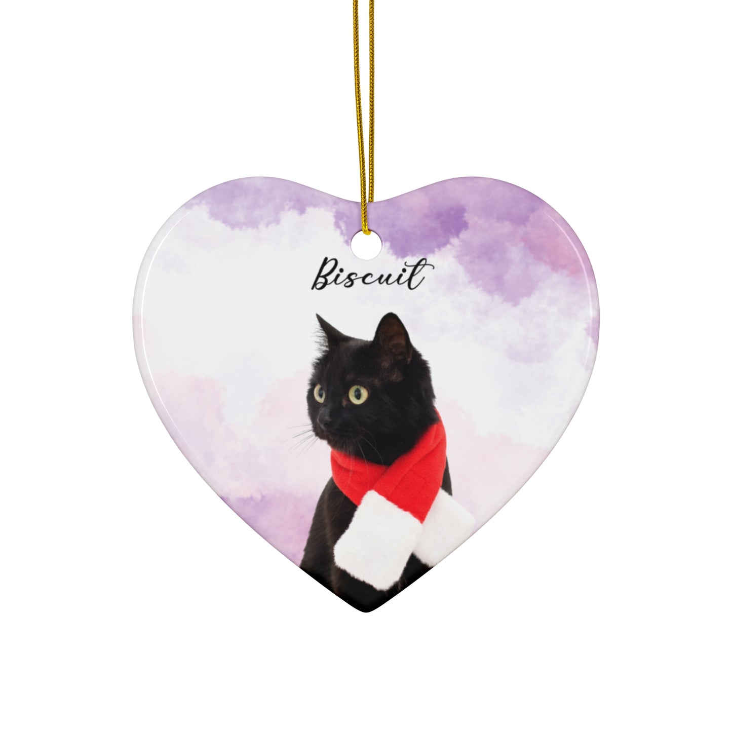 Christmas, Dogs & Cats, Customizable - Ceramic Ornament, 4 Shapes - 10119