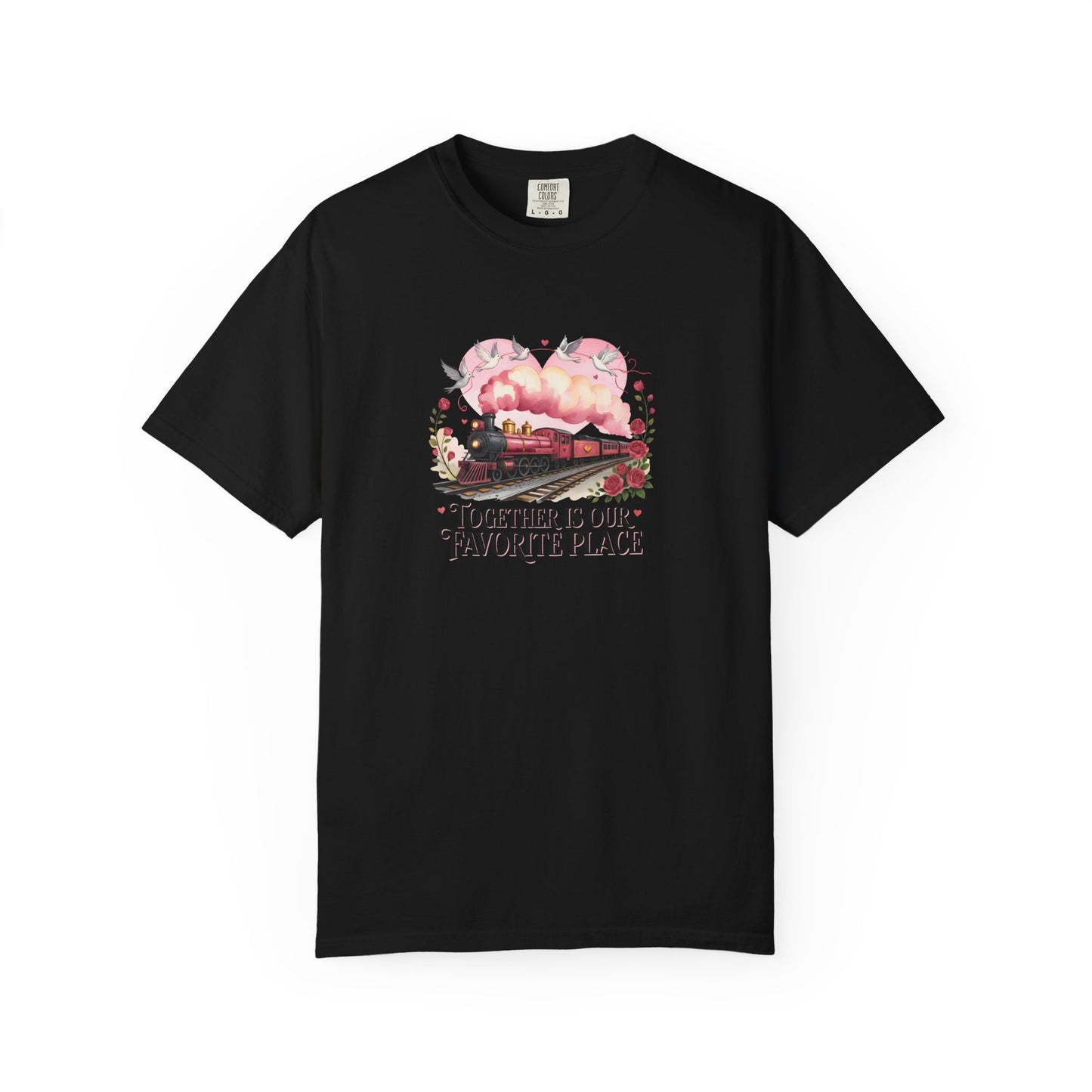 Together Is Our Favorite Place – Romantic Valentine Graphic T-Shirt  - 14738