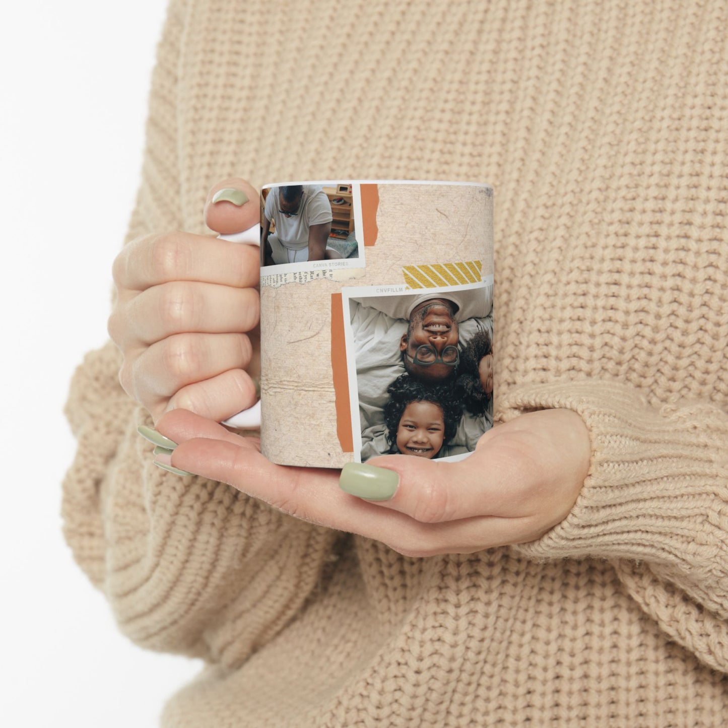 Home is Wherever Your Dad is, Ceramic Mug, Personalized Photo Coffee Cup - 14065