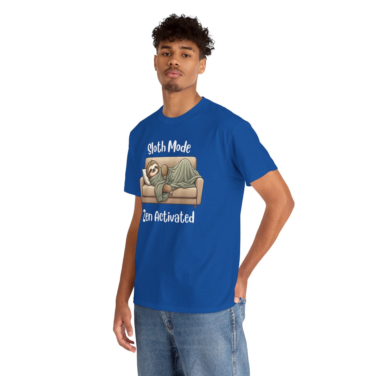 Funny Sloth T-Shirt – “Sloth Mode, Zen Activated” Cute Relaxing Tee - 14844