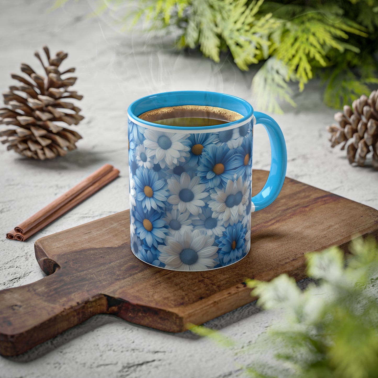 Peaceful blue blossoms - Colorful Mugs, 11oz