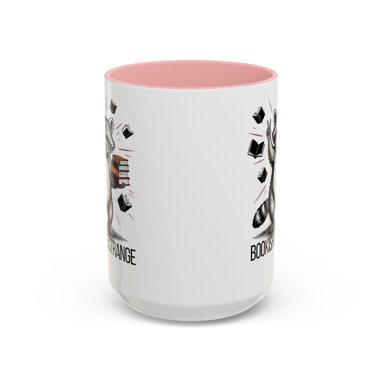 Bookish & Strange Raccoon Mug – Cute Reading Coffee Mug Gift for Book Lovers (11oz / 15oz) - 14803