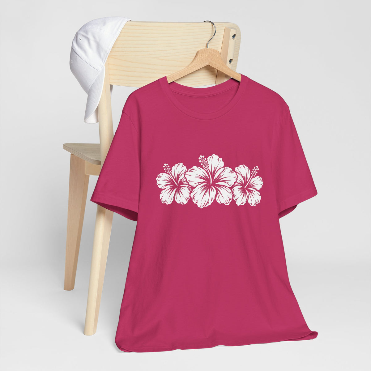 Hibiscus Floral T-Shirt,  Tropical Flower Graphic Tee - 14995