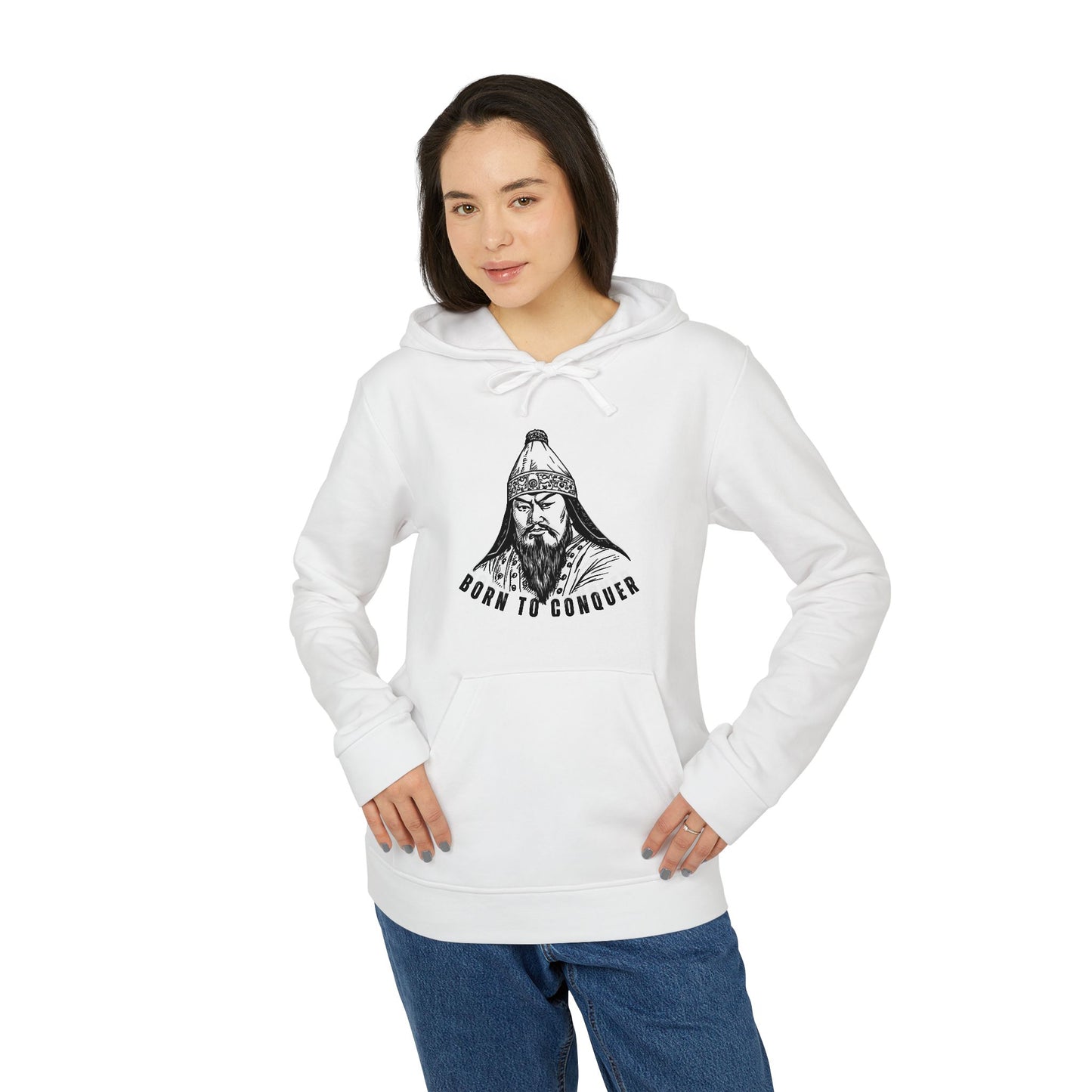 Chinggis Khan, Born To Conquer - Adidas Unisex Fleece Hoodie - 10756